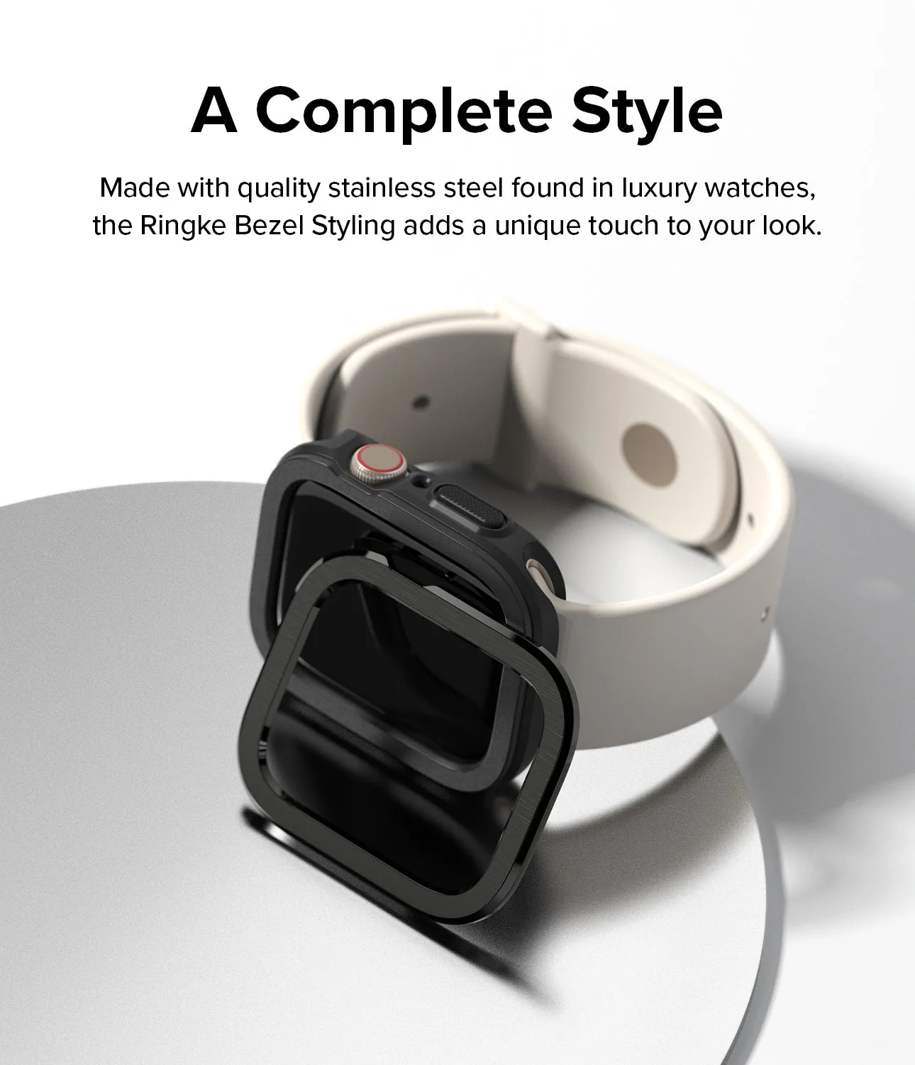 Selling Fast Apple Watch Series (45mm / 44mm) | Air Sports (Black)   Bezel Styling  Stylish & Comfortable