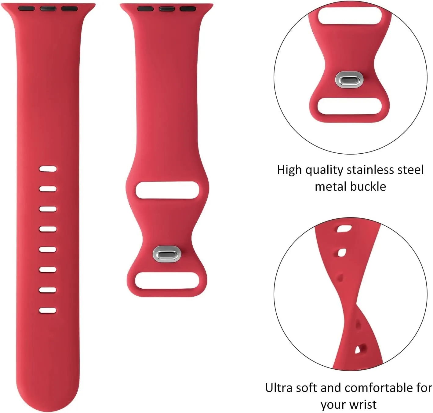 Selling Fast Apple Watch Silicone Strap Classic (Red)  Limited Availability!