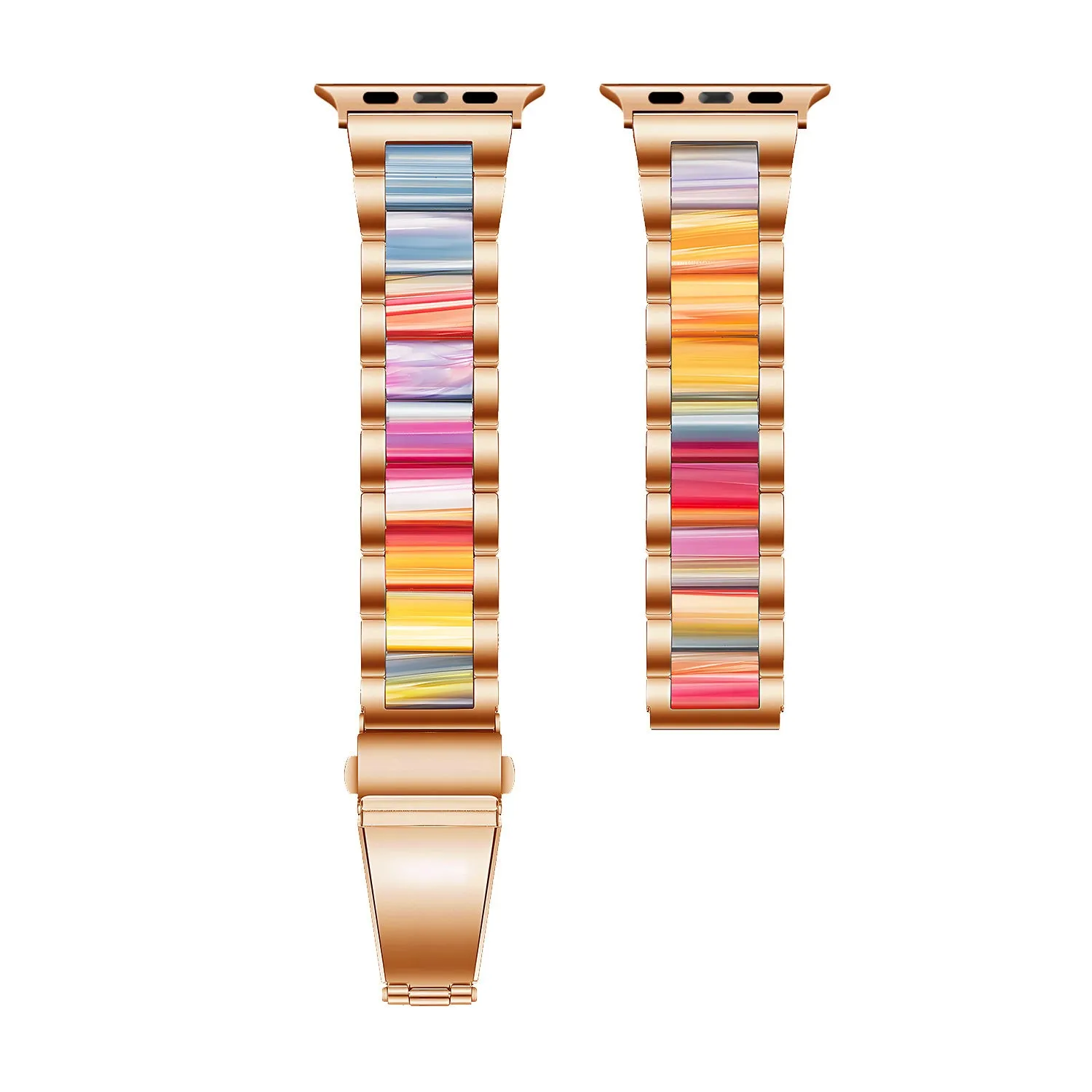 Selling Fast Apple Watch Steel Resin Strap (Rose Gold/Rainbow)  Almost Gone!