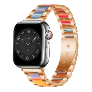 Selling Fast Apple Watch Steel Resin Strap (Rose Gold/Rainbow)  Almost Gone!