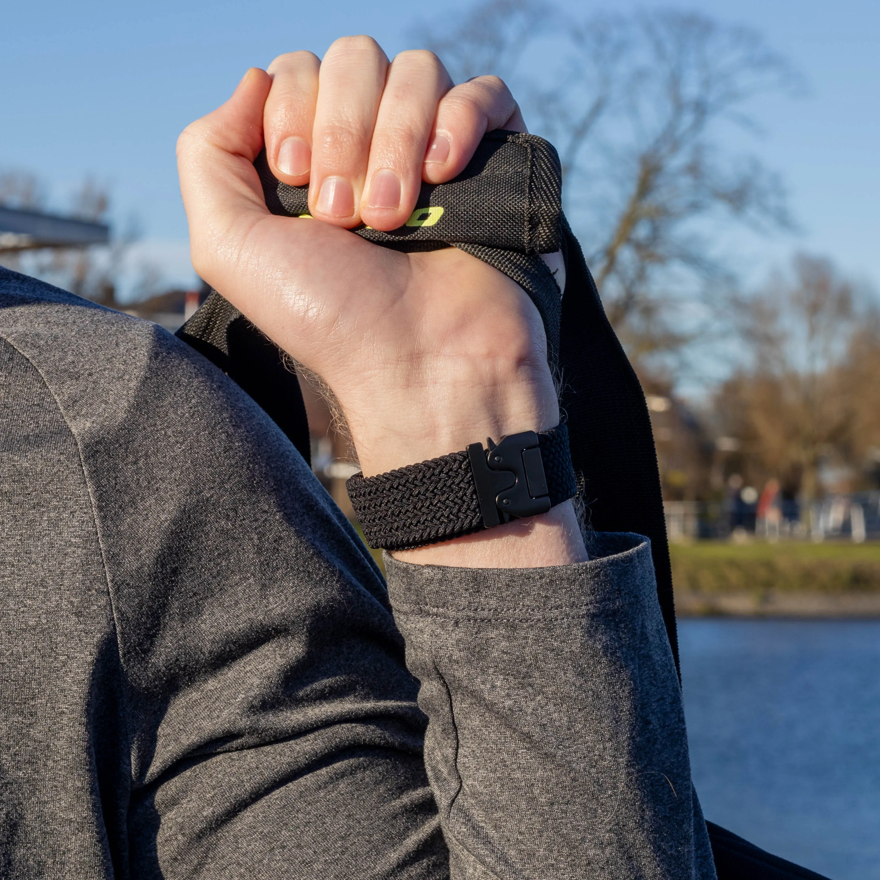 Selling Fast Bandz Apple Watch Braided Nylon Strap with P-Buckle (Black)  Last Few Pieces!