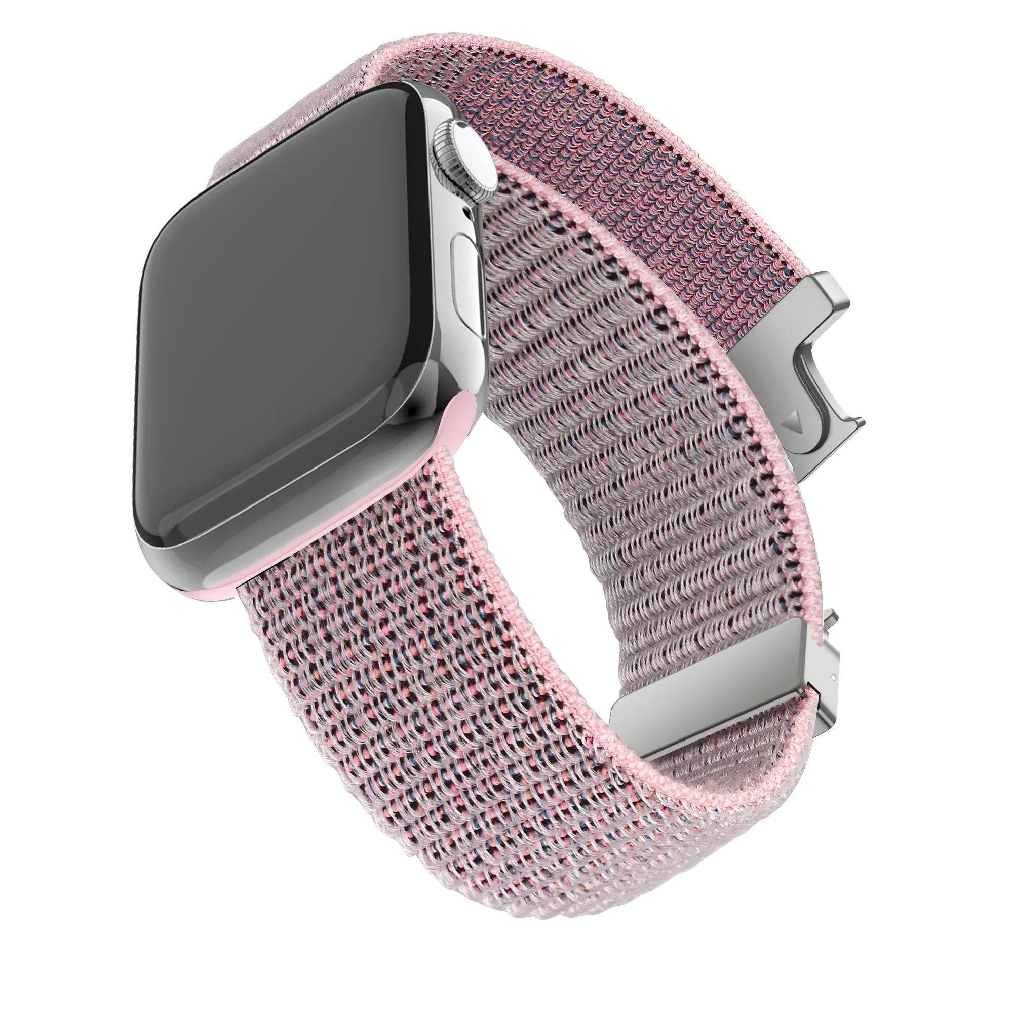 Selling Fast Bandz Apple Watch Nylon Strap 'Classic' with P-Buckle (Grey/Pink)  Last Few Pieces!