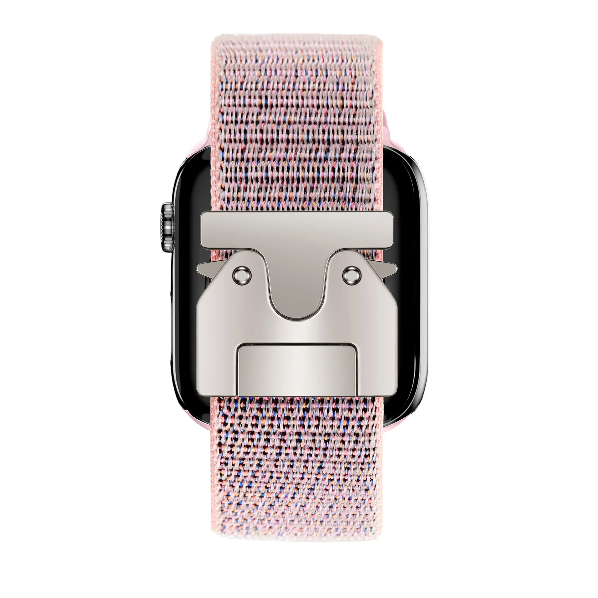 Selling Fast Bandz Apple Watch Nylon Strap 'Classic' with P-Buckle (Grey/Pink)  Last Few Pieces!
