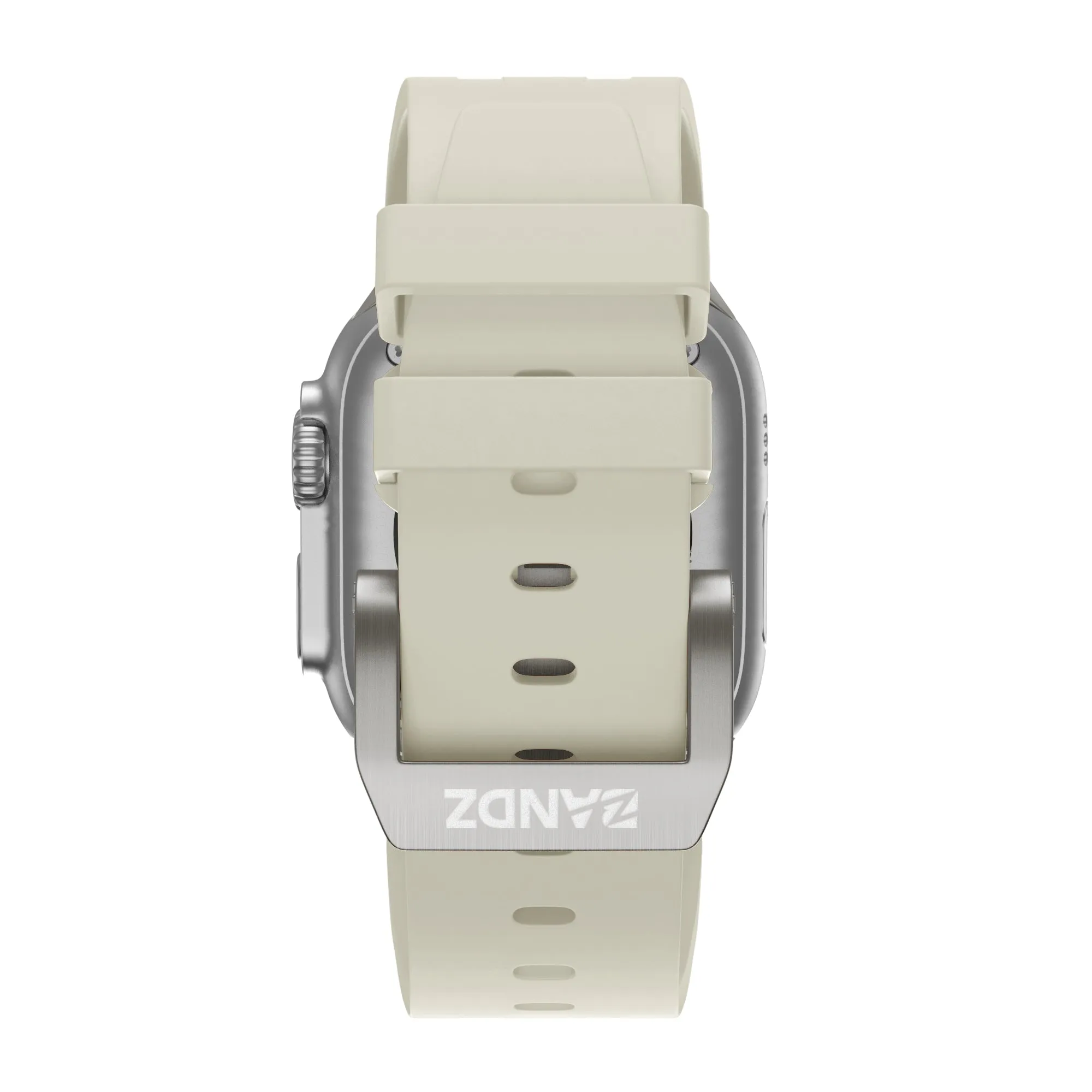 Selling Fast Bandz Apple Watch Silicone Strap 'Luxe Liquid' (Beige With Titanium)  Limited Release!