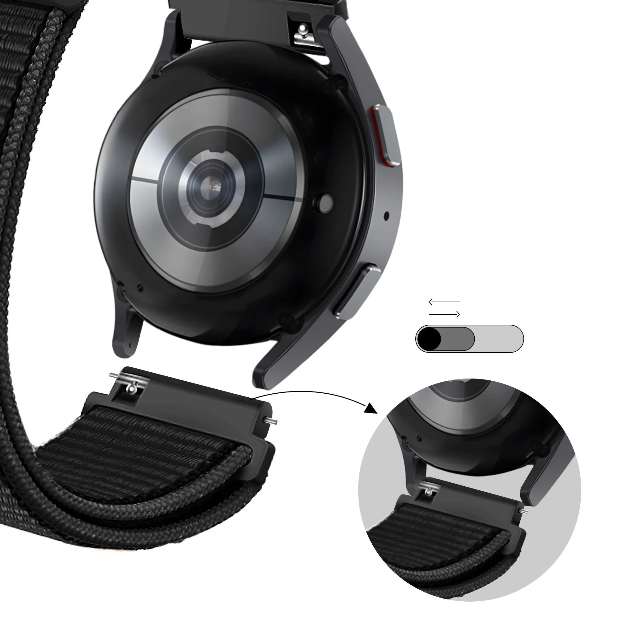 Selling Fast Bandz Huawei Watch 4 (Pro) Nylon Strap 'Classic' (Black)  Almost Gone!
