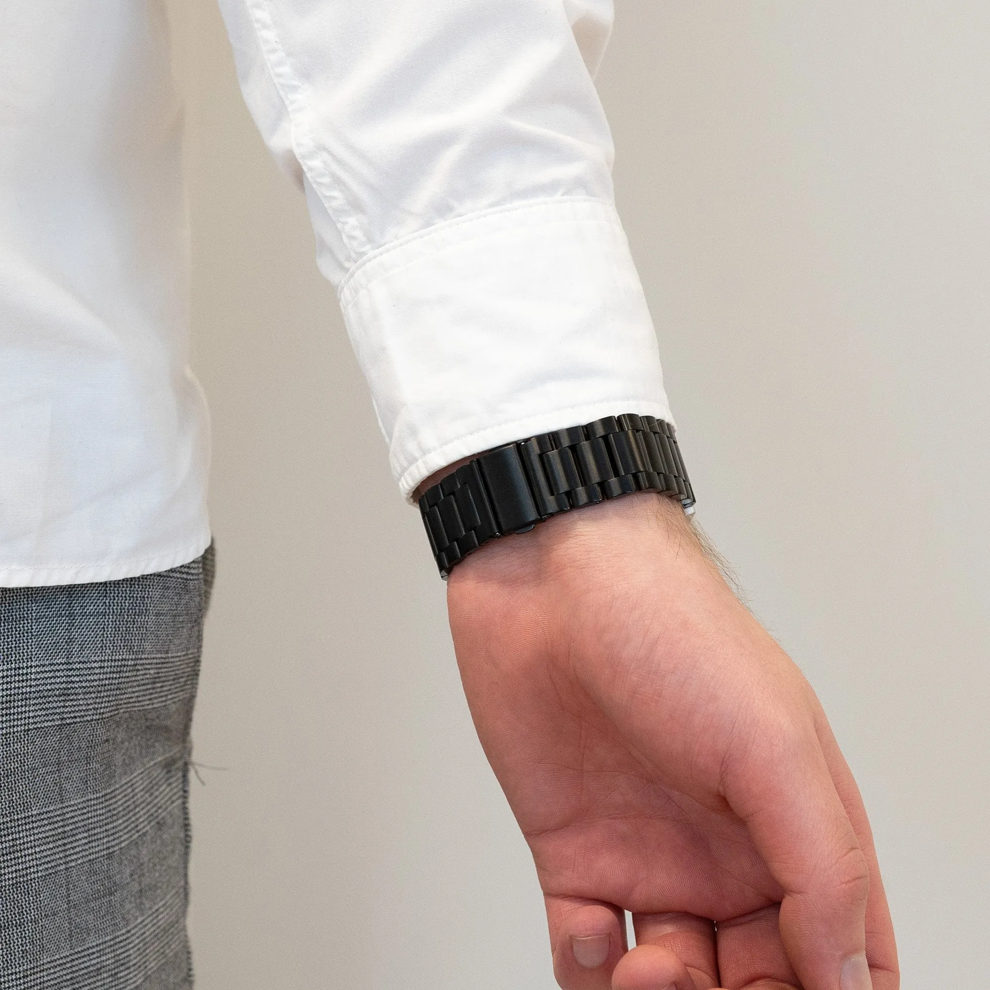 Selling Fast Bandz Redmi Watch 5 Active Steel Strap 'Classic' (Black)  Last Few Pieces!