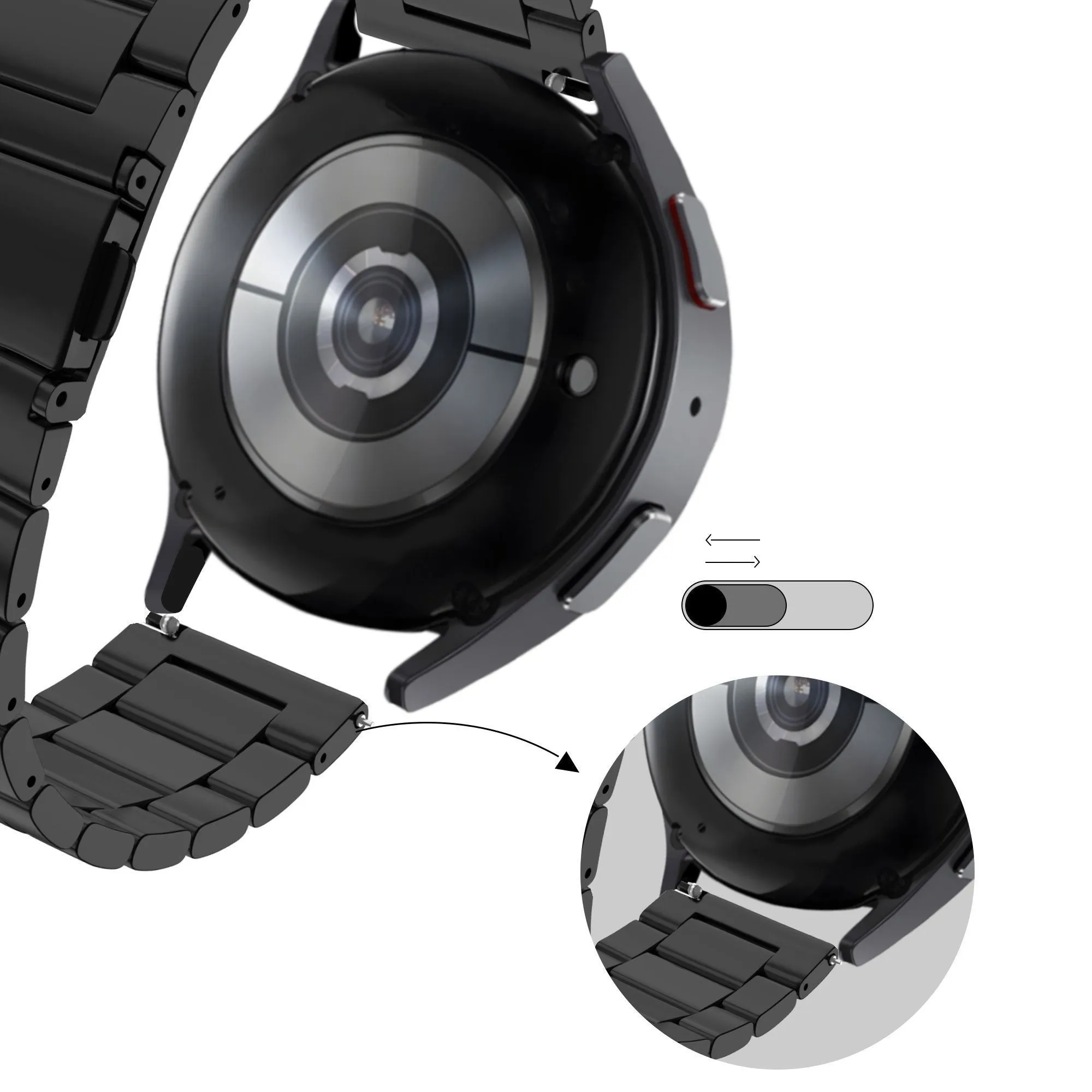 Selling Fast Bandz Redmi Watch 5 Active Steel Strap 'Classic' (Black)  Last Few Pieces!