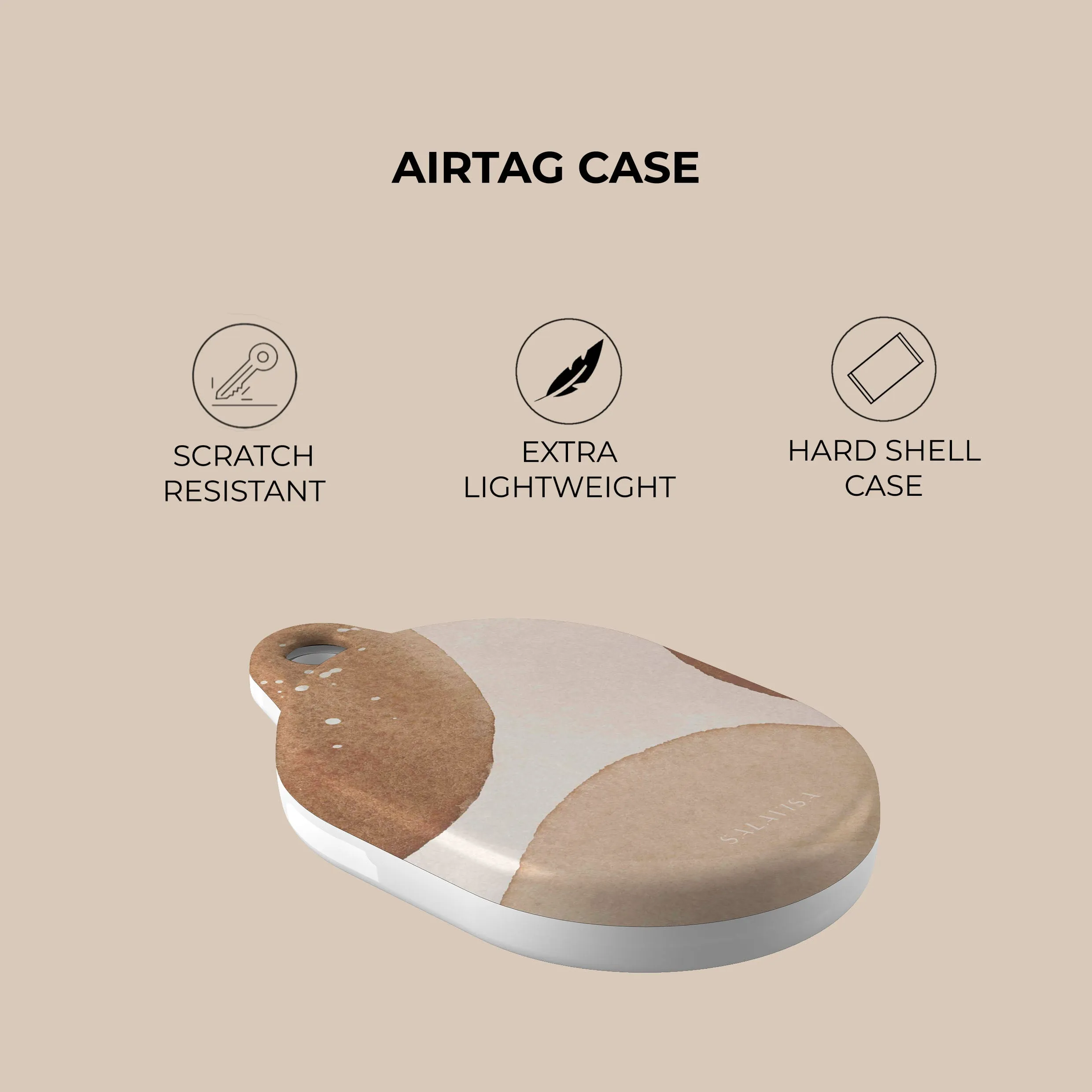 Selling Fast Beige Crush AirTag Holder  Stylish & Comfortable