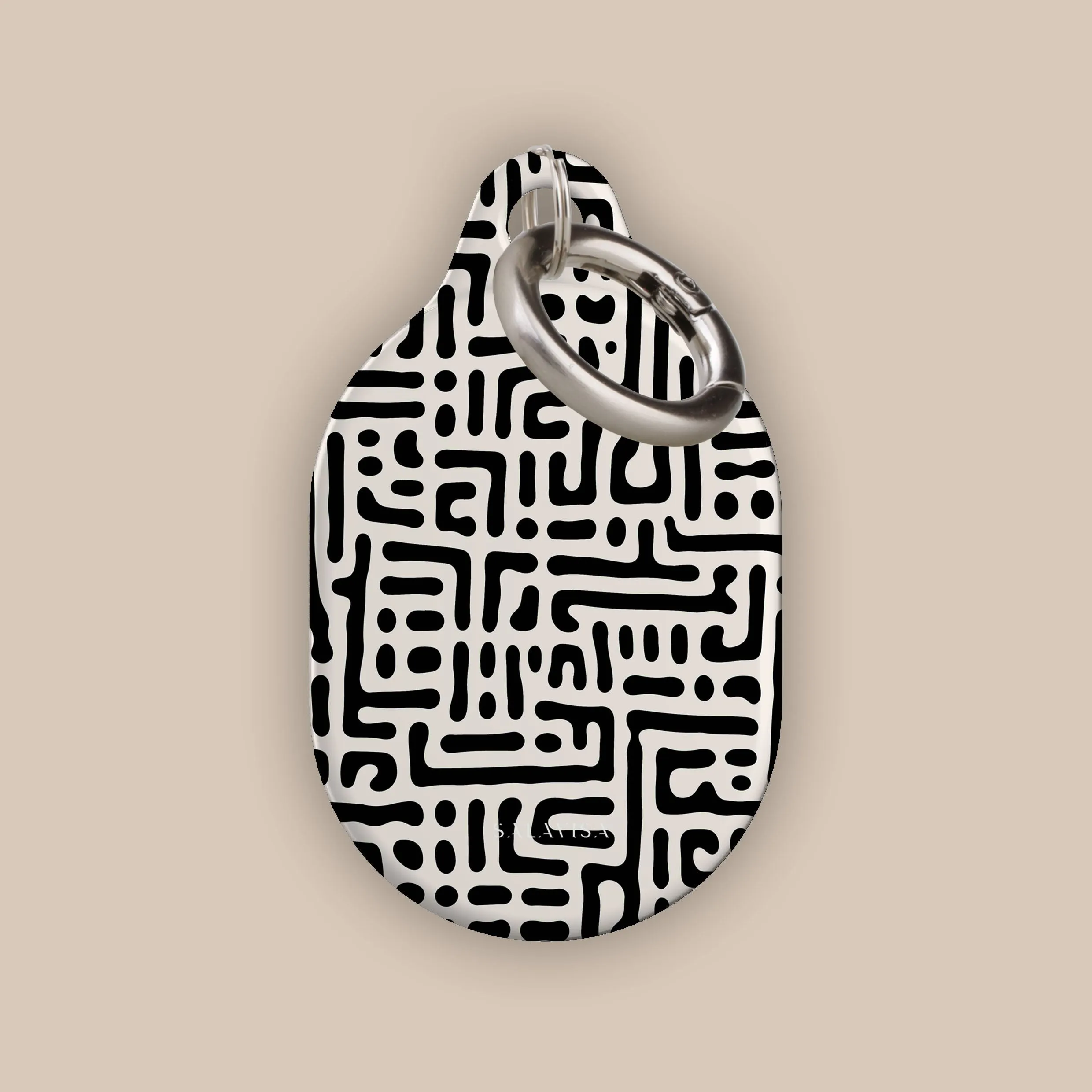 Selling Fast Black & White Maze AirTag Holder  Limited Stock!