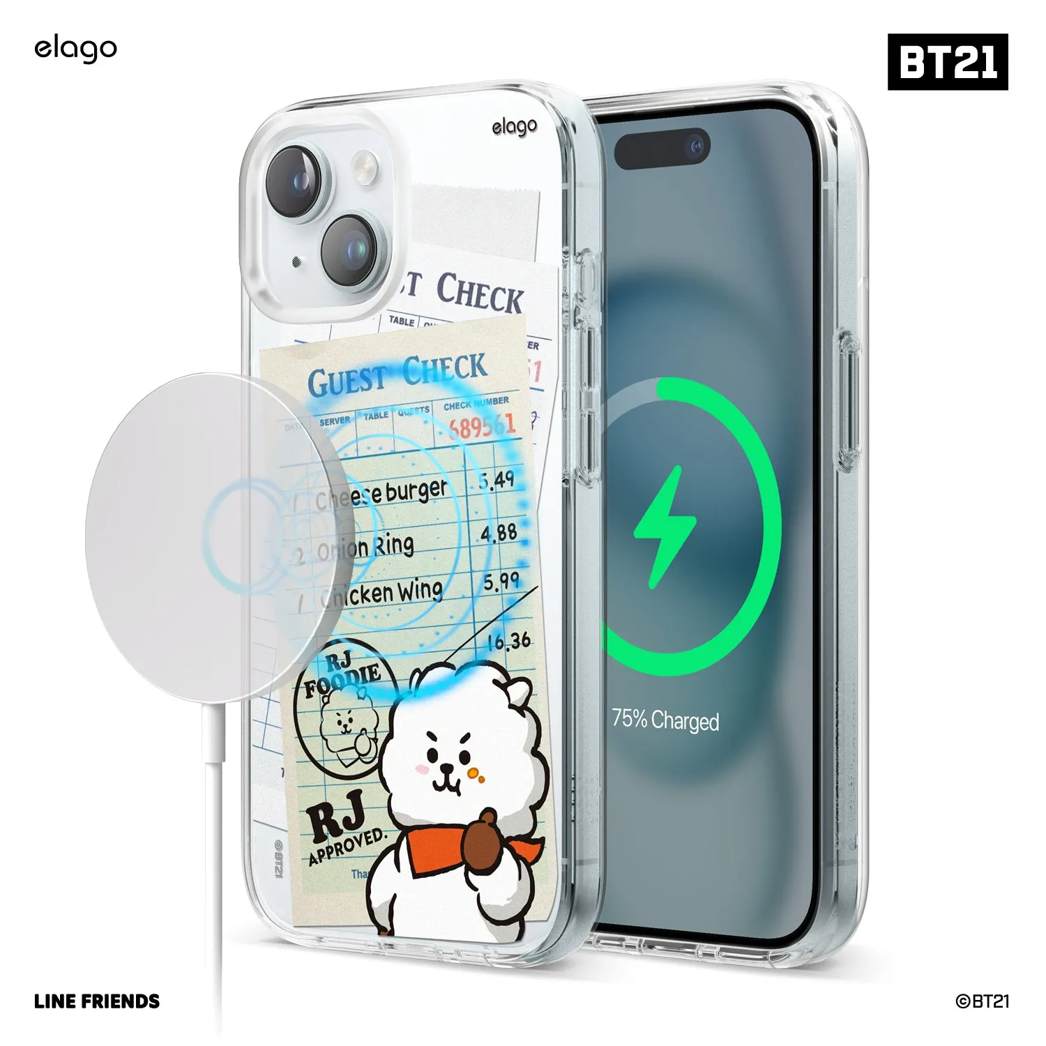 Selling Fast BT21  | elago RJ FOODIE MagSafe Hybrid Case for iPhone 15  Almost Sold Out!