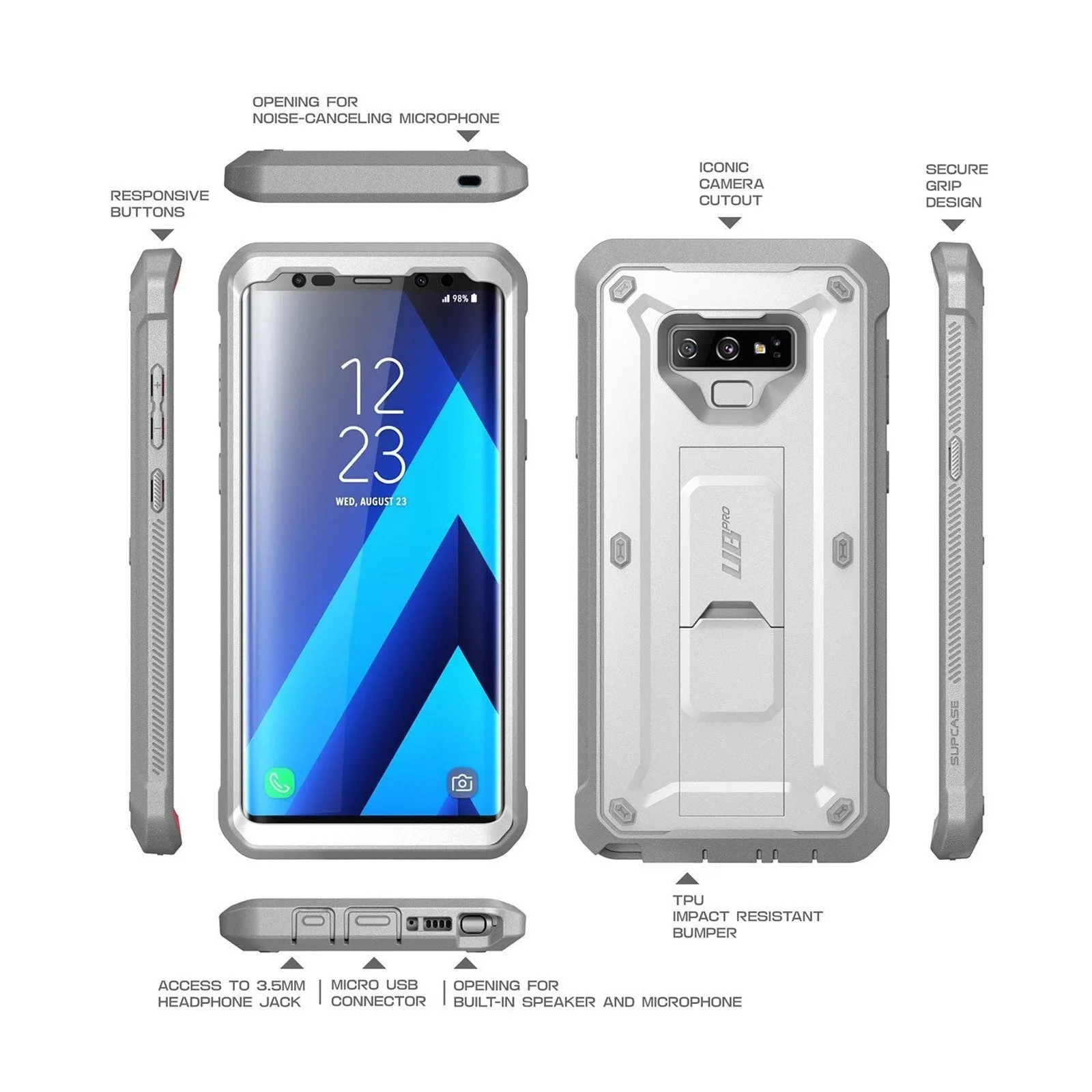 Selling Fast Galaxy Note9 Unicorn Beetle Pro Rugged Holster Case-White  Dont Miss Out!