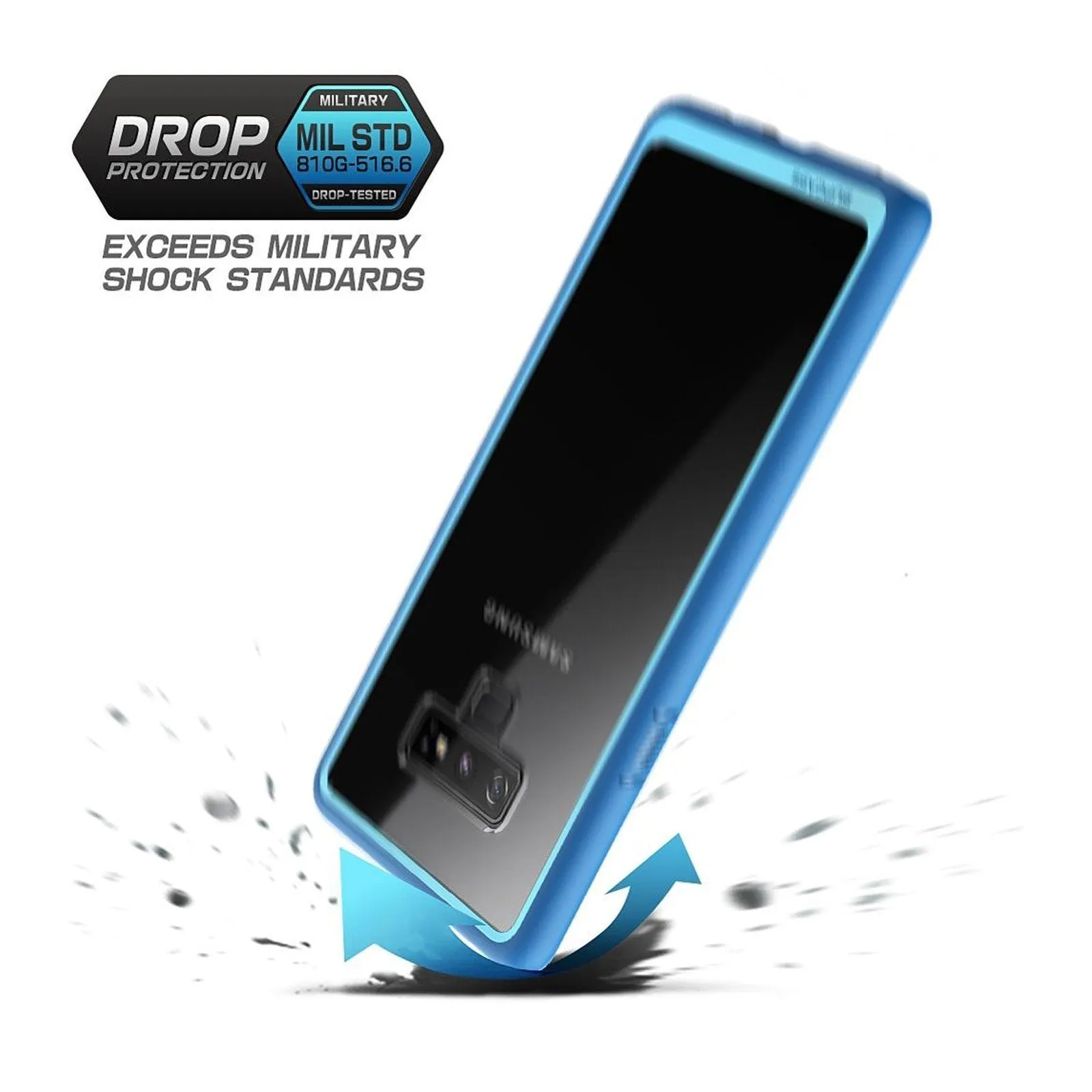 Selling Fast Galaxy Note9 Unicorn Beetle Style Slim Clear Case-Navy  Limited Stock!