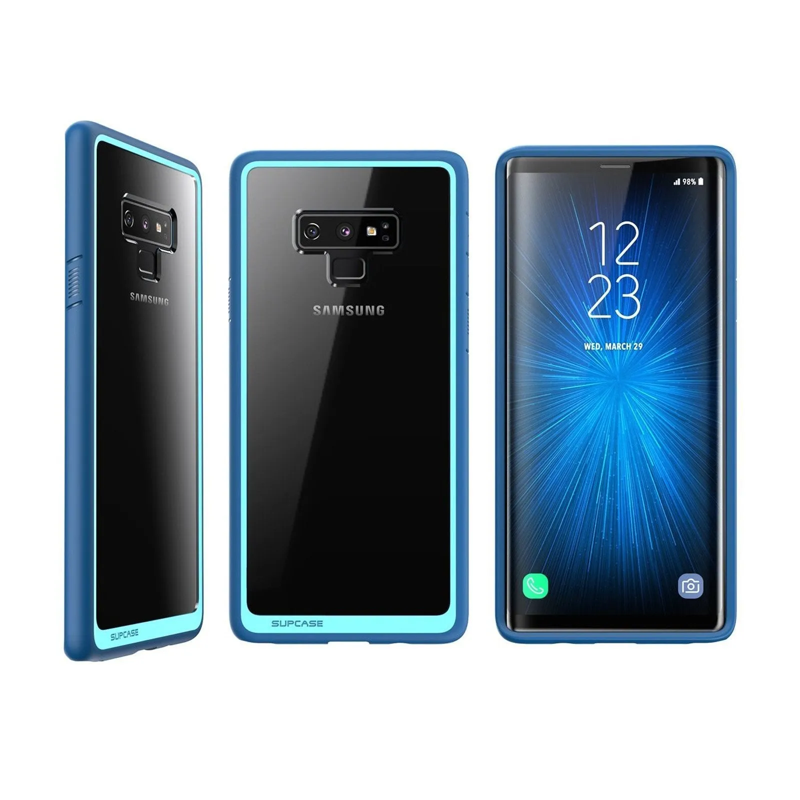 Selling Fast Galaxy Note9 Unicorn Beetle Style Slim Clear Case-Navy  Limited Stock!