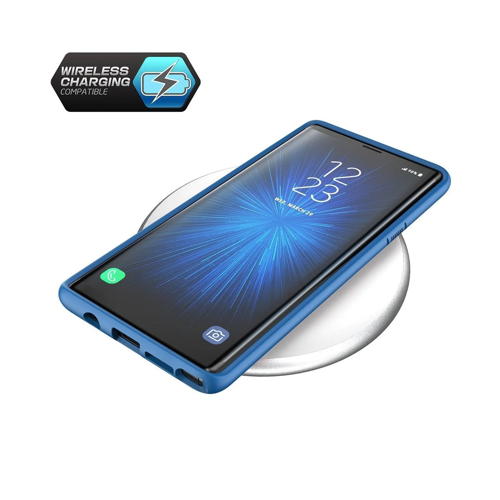 Selling Fast Galaxy Note9 Unicorn Beetle Style Slim Clear Case-Navy  Limited Stock!