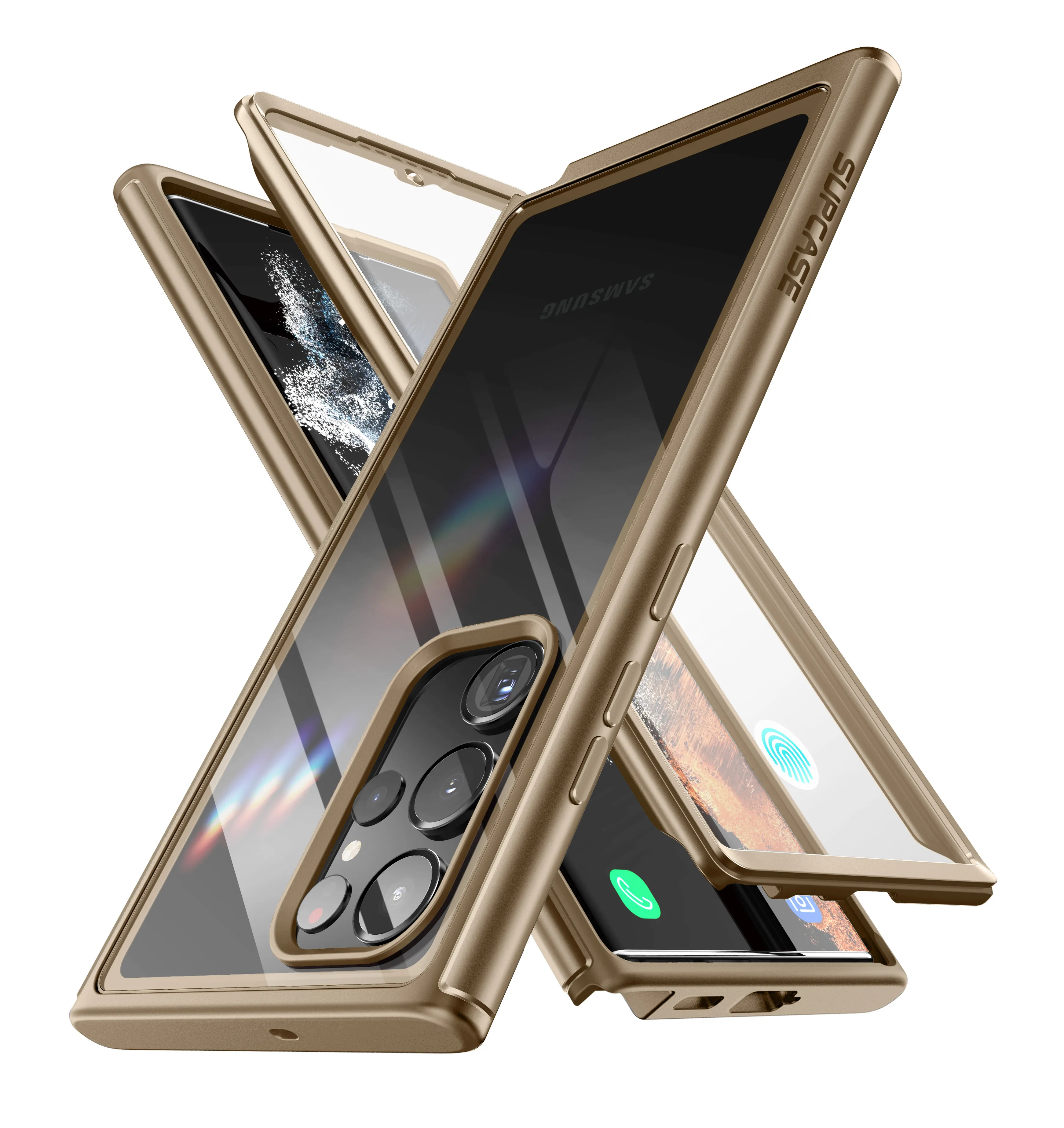 Selling Fast Galaxy S23 Ultra Unicorn Beetle EDGE XT Bumper Case With Screen Protector-Cream  Ends Soon!