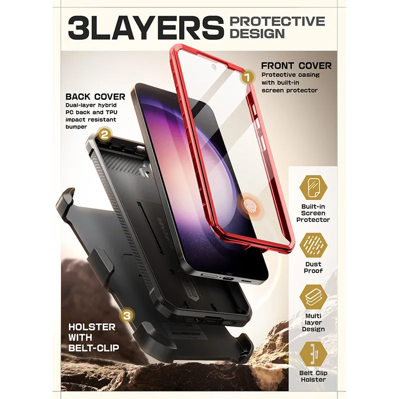 Selling Fast Galaxy S24 Plus Unicorn Beetle PRO Rugged Case-Metallic Red  Last Chance!
