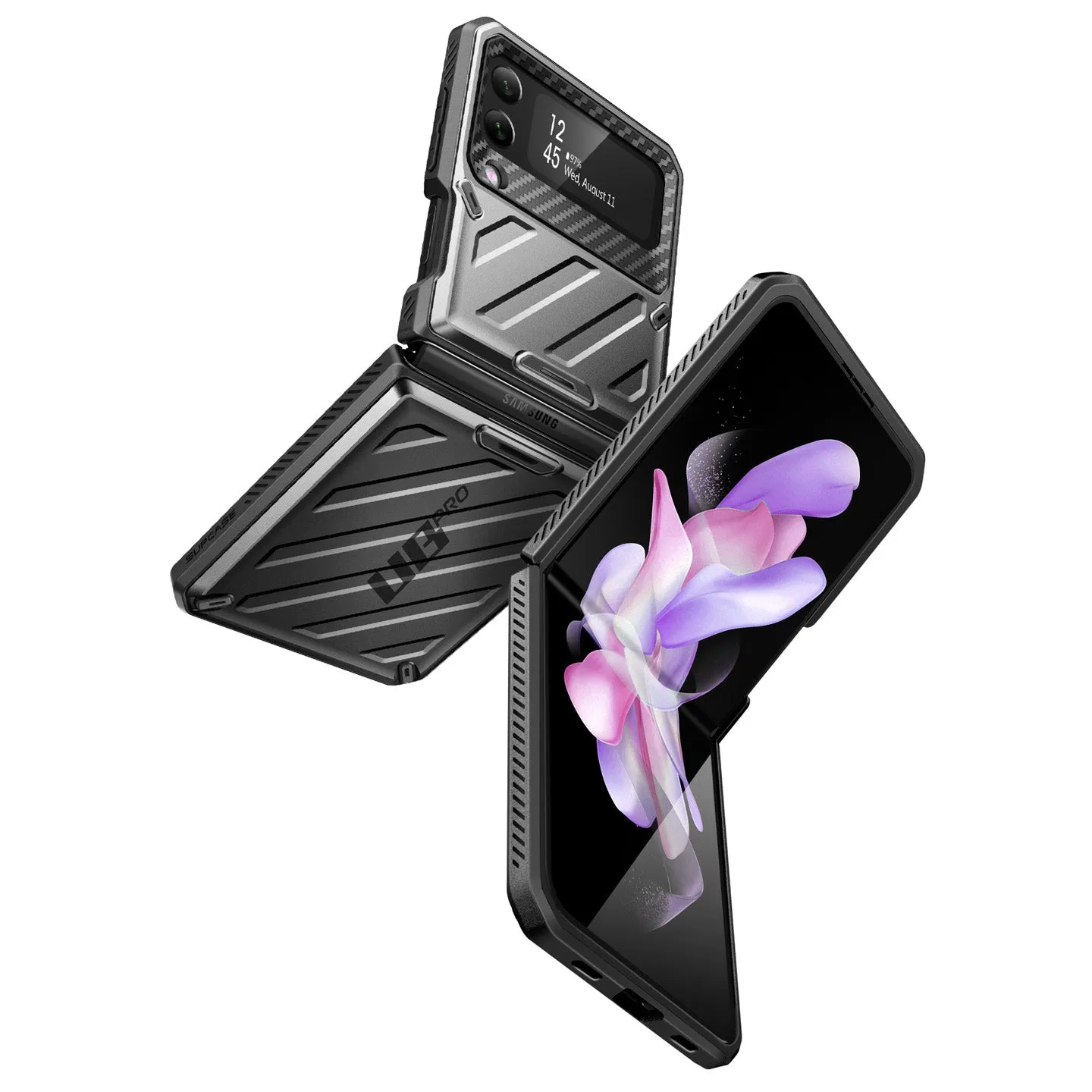 Selling Fast Galaxy Z Flip4 Unicorn Beetle PRO Rugged Case with Belt Clip-Black  Limited Availability!