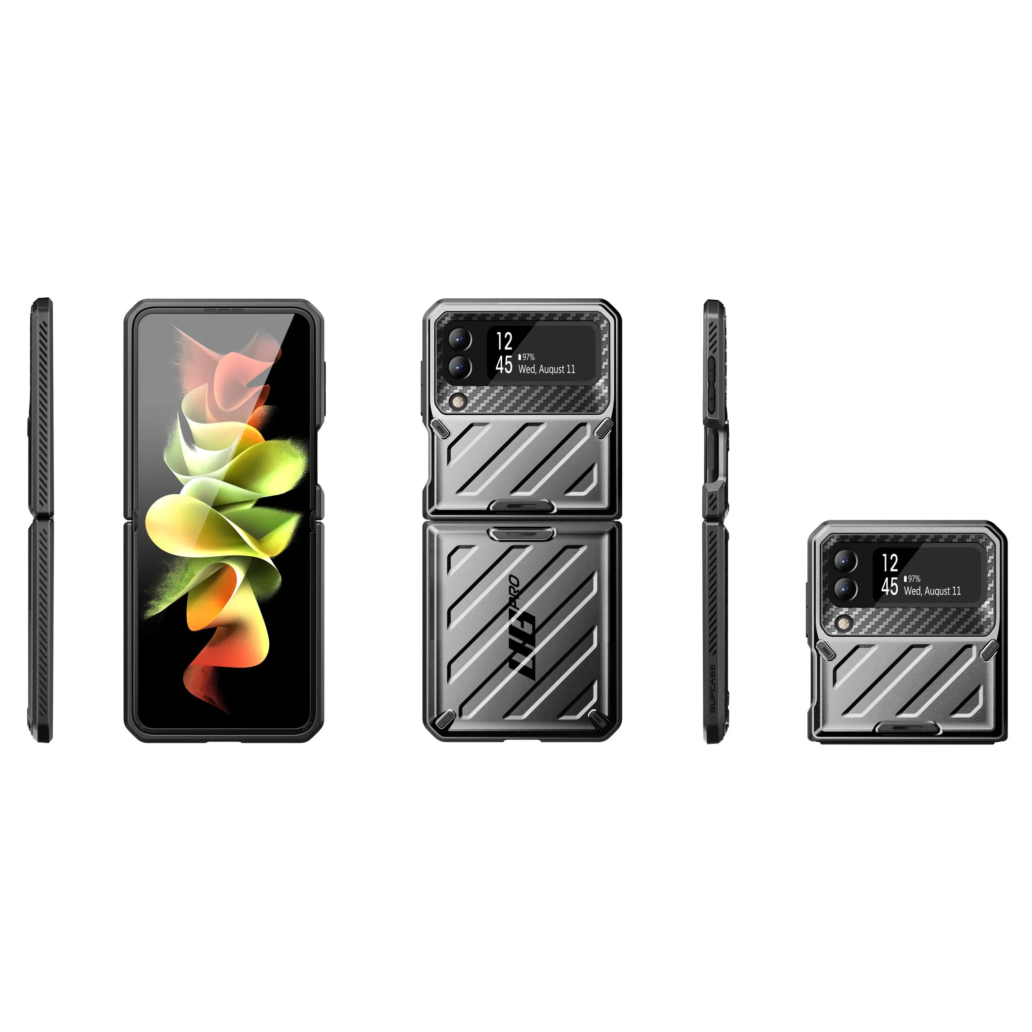 Selling Fast Galaxy Z Flip4 Unicorn Beetle PRO Rugged Case with Belt Clip-Black  Limited Availability!