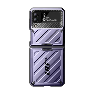 Selling Fast Galaxy Z Flip4 Unicorn Beetle PRO Rugged Case with Belt Clip-Metallic Purple  Today Only!