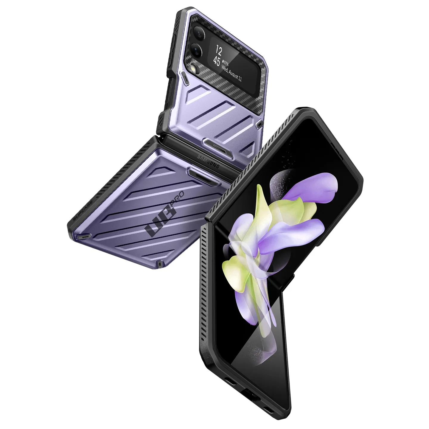 Selling Fast Galaxy Z Flip4 Unicorn Beetle PRO Rugged Case with Belt Clip-Metallic Purple  Today Only!