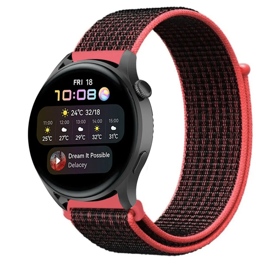 Selling Fast Huawei Watch 3 (Pro) Nylon Strap (Black/Coral)  Last Chance!