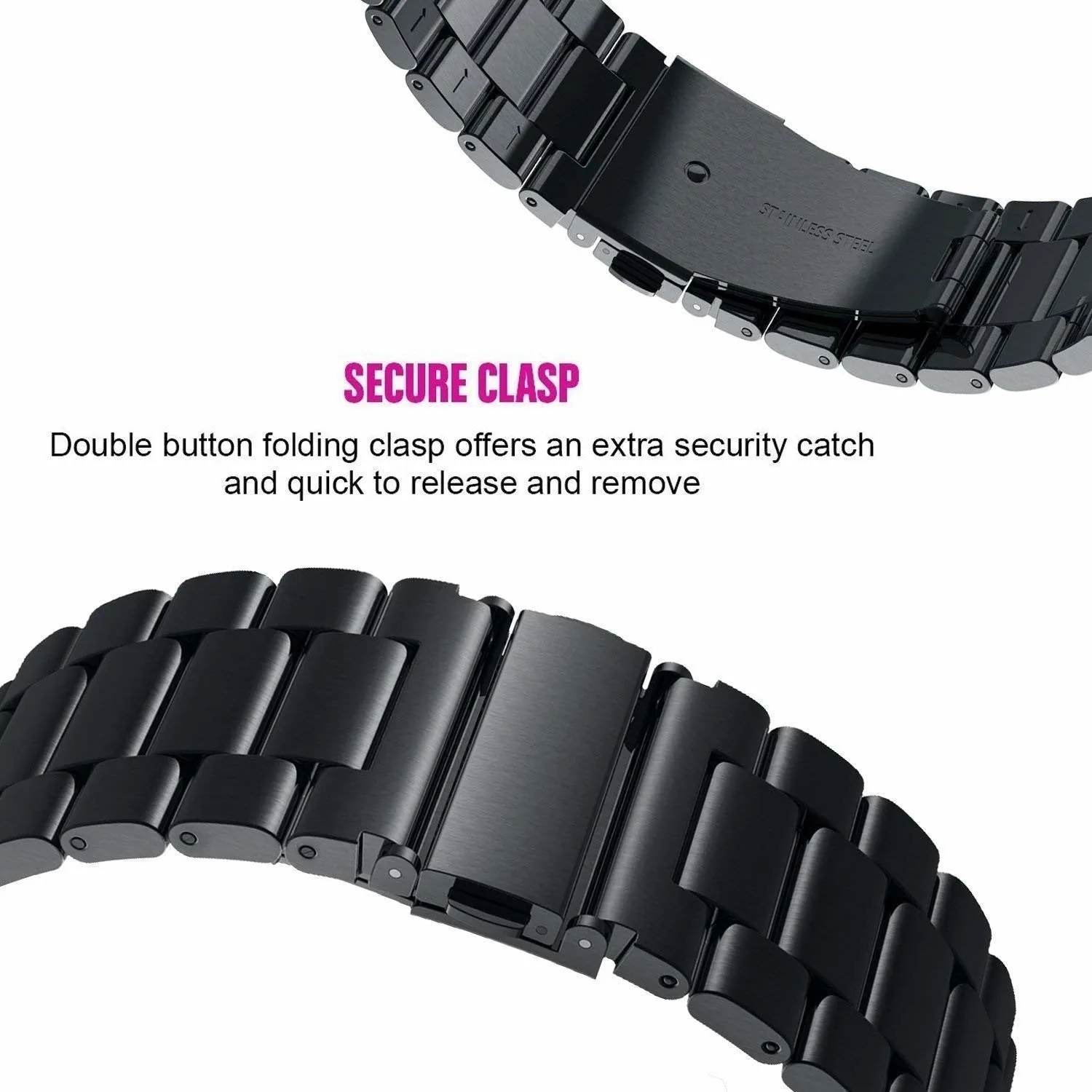 Selling Fast Huawei Watch 3 (Pro) Steel Strap (Black)  Last Chance!