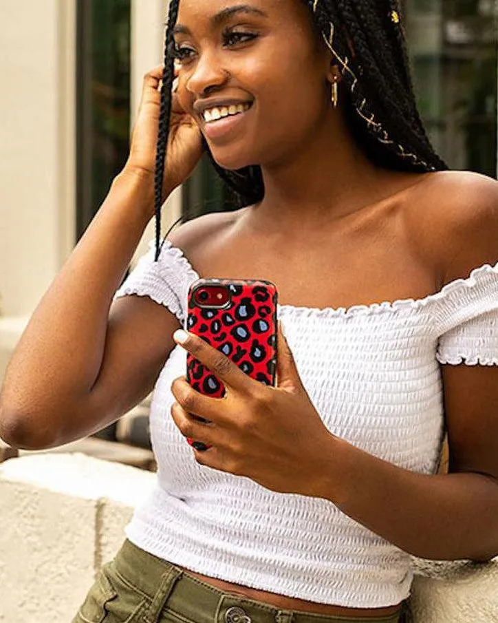 Selling Fast Into the Wild | Red & Blue Leopard Print Case  Last Chance!