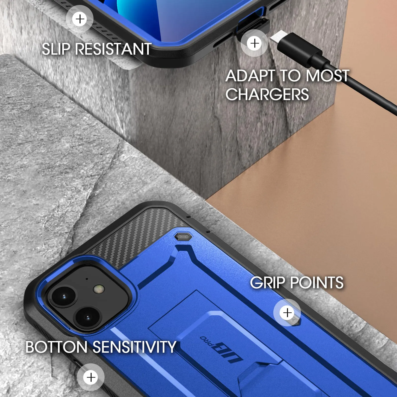 Selling Fast iPhone 11 6.1 inch Unicorn Beetle Pro Rugged Case-Dark Blue  Limited Release!