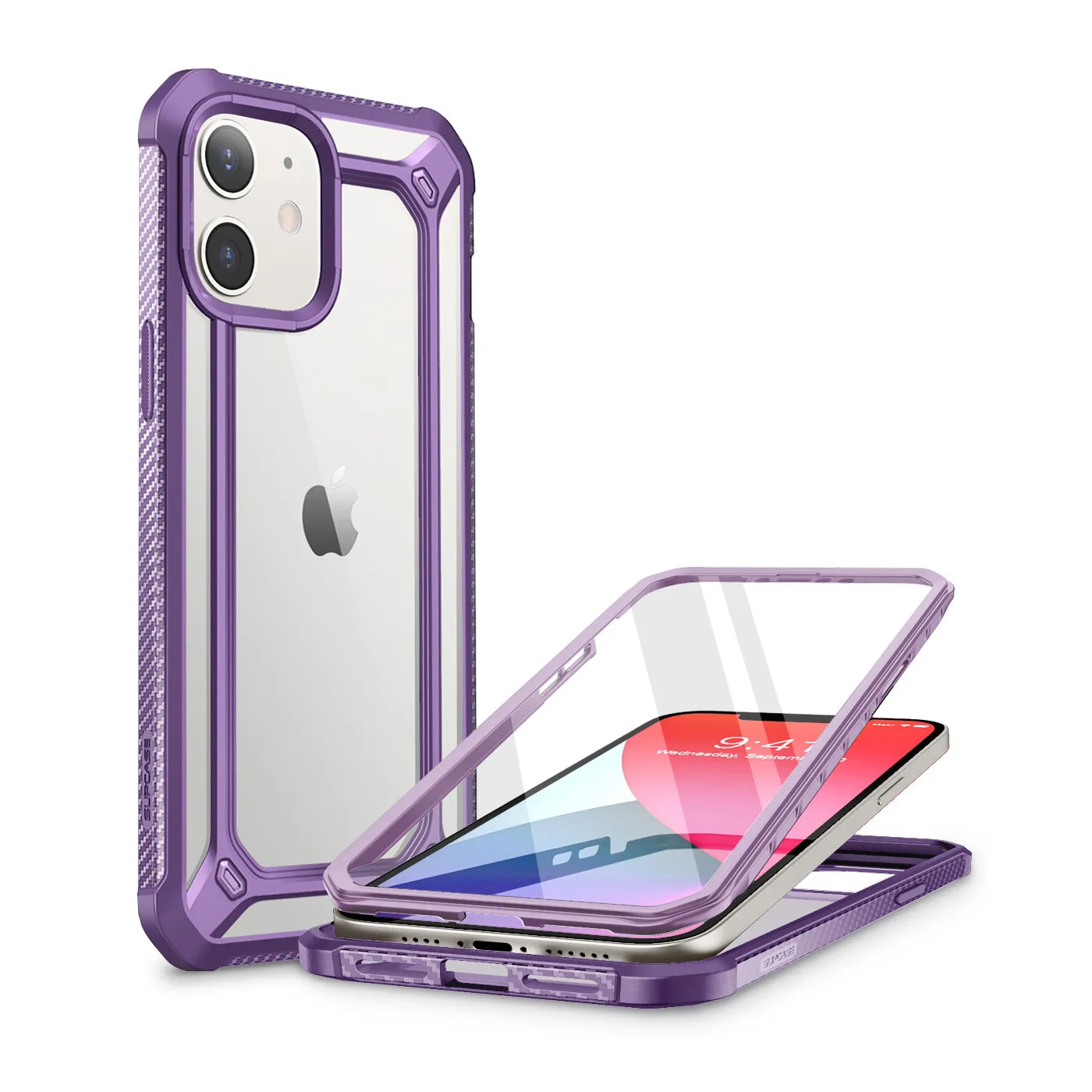 Selling Fast iPhone 12 mini 5.4 inch Unicorn Beetle Exo with Screen Protector Clear Case-Purple  Dont Miss Out!