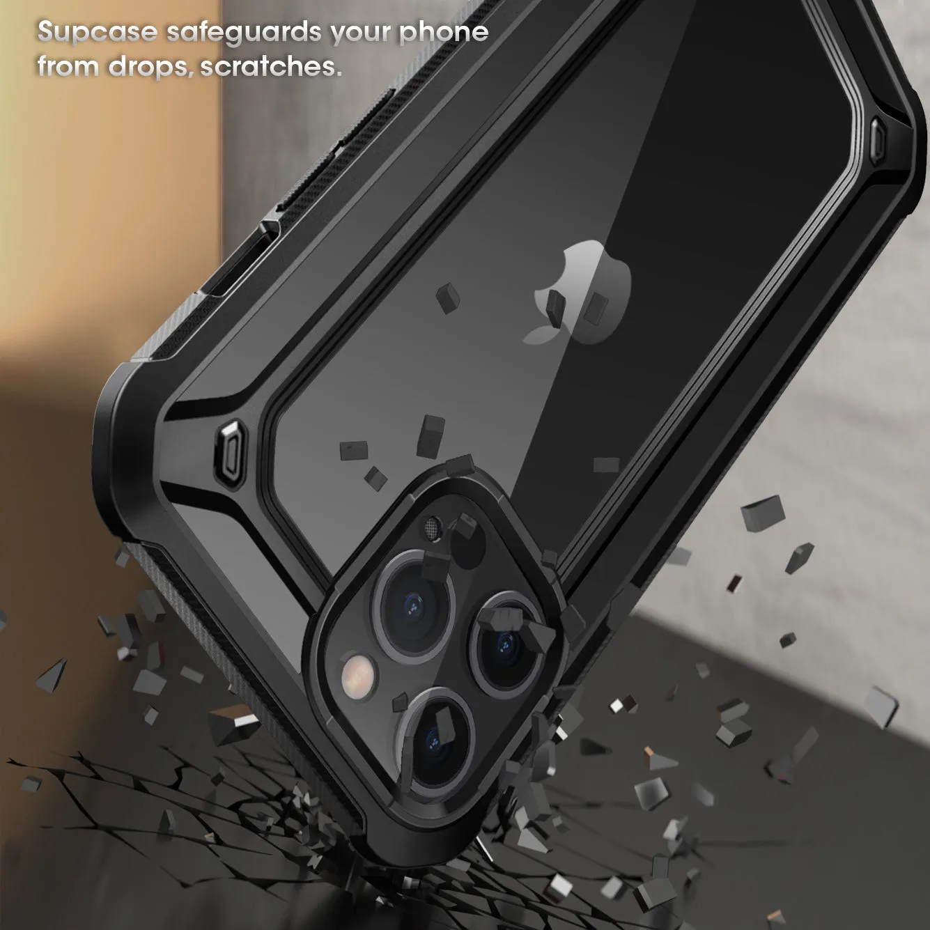Selling Fast iPhone 12 Pro Max 6.7 inch Unicorn Beetle Exo with Screen Protector Clear Case-Black  Last Few Pieces!