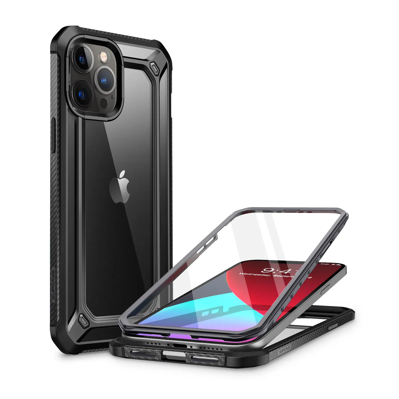 Selling Fast iPhone 12 Pro Max 6.7 inch Unicorn Beetle Exo with Screen Protector Clear Case-Black  Last Few Pieces!