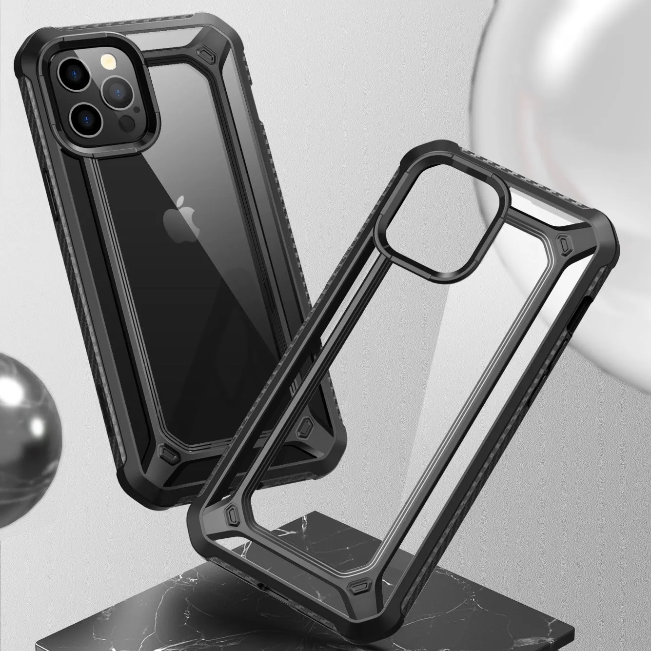 Selling Fast iPhone 12 Pro Max 6.7 inch Unicorn Beetle Exo with Screen Protector Clear Case-Black  Last Few Pieces!