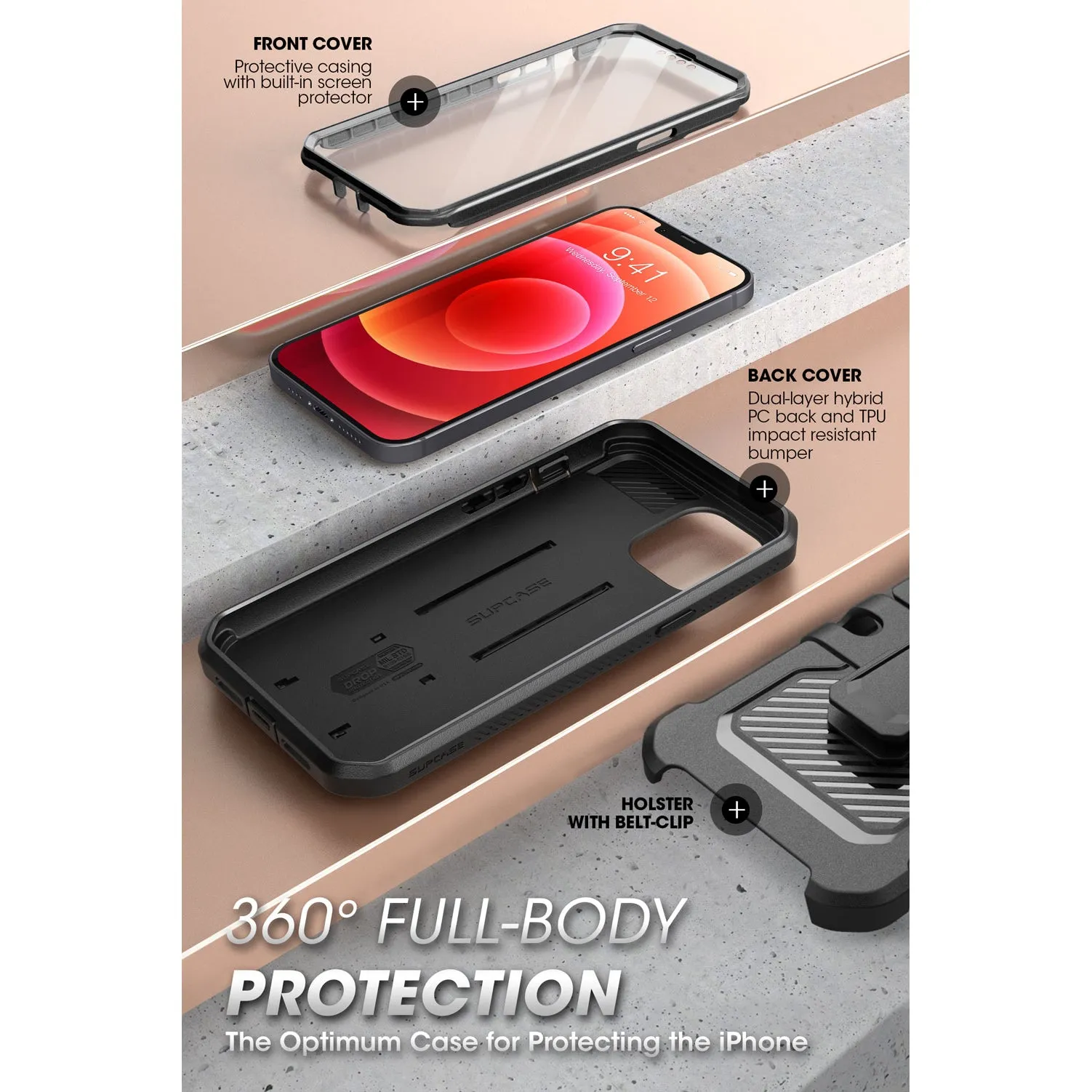 Selling Fast iPhone 13 mini 5.4 inch Unicorn Beetle Pro Rugged Case-Black  Almost Gone!