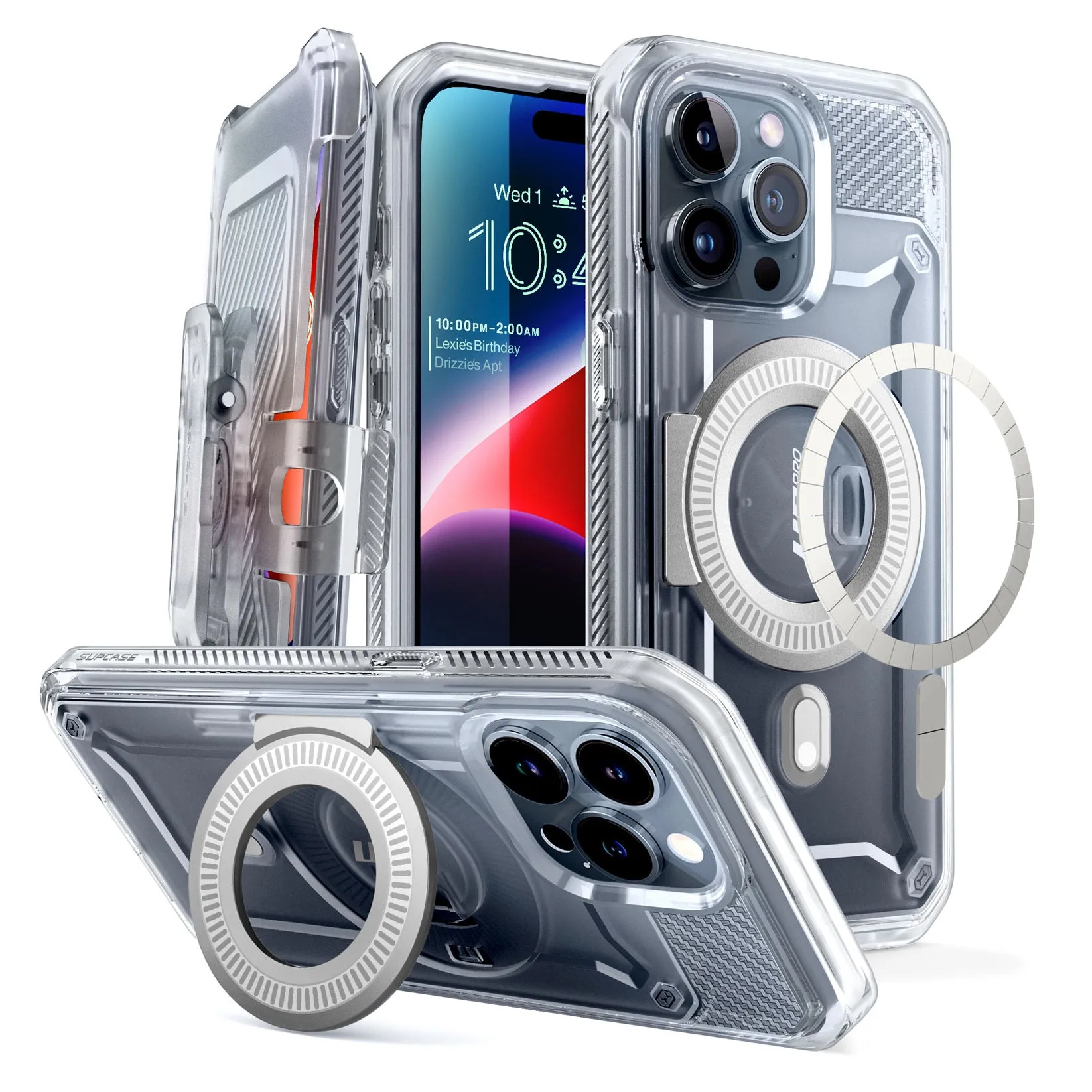 Selling Fast iPhone 15 Pro Max 6.7 inch Unicorn Beetle PRO MAG Rugged MagSafe Case-Clear  Ends Soon!