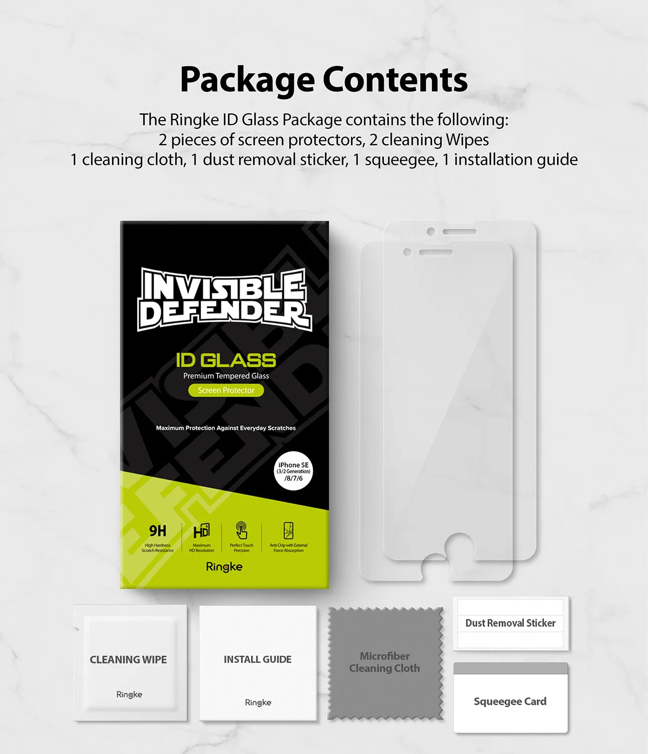 Selling Fast iPhone SE 2022 5G / SE 2020 / 8 / 7 Screen Protector | Invisible Defender Glass [2 Pack]  Dont Miss Out!