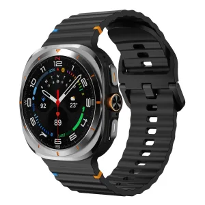 Selling Fast Samsung Galaxy Watch Ultra Wave Silicone Strap (Black)  Limited Stock!