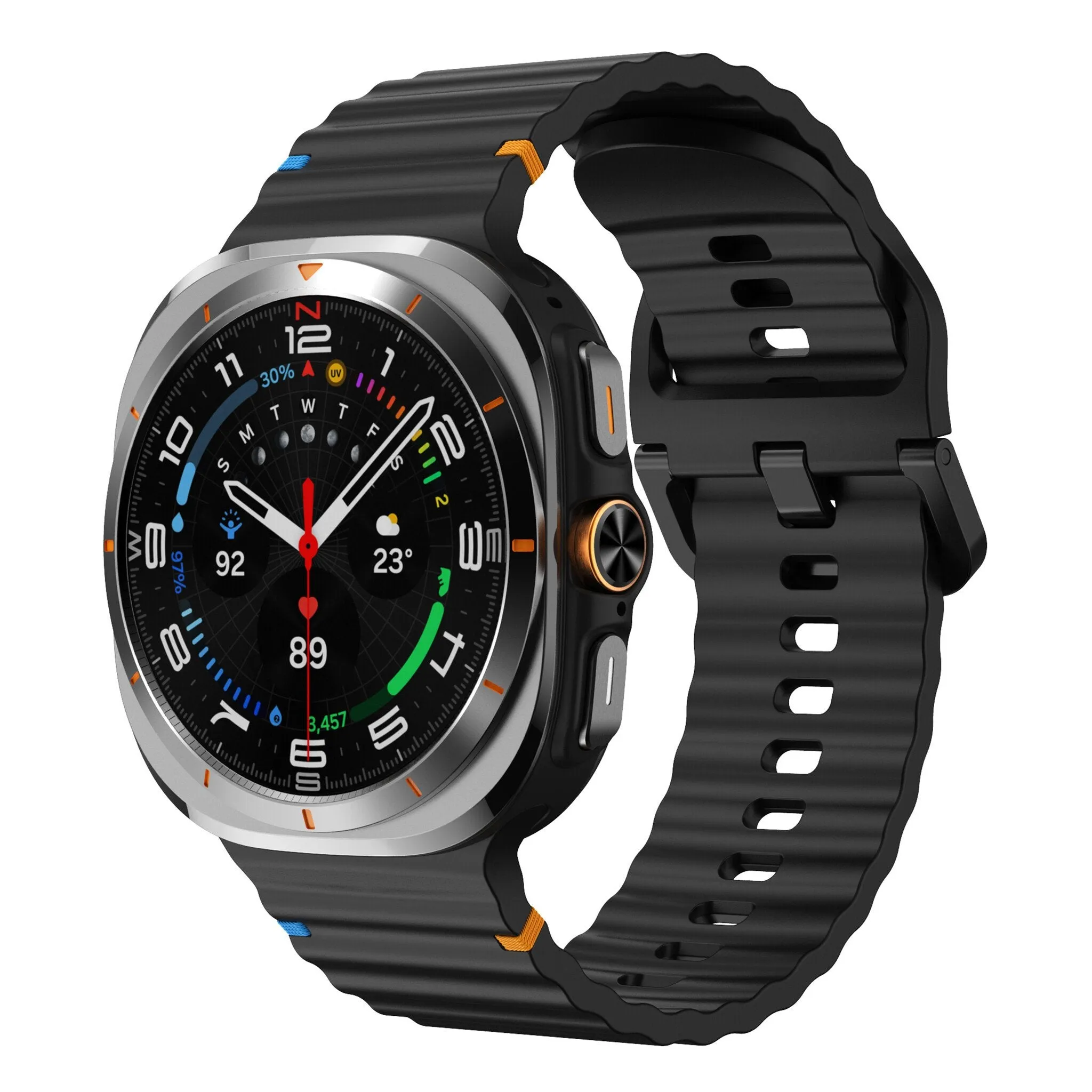 Selling Fast Samsung Galaxy Watch Ultra Wave Silicone Strap (Black)  Limited Stock!