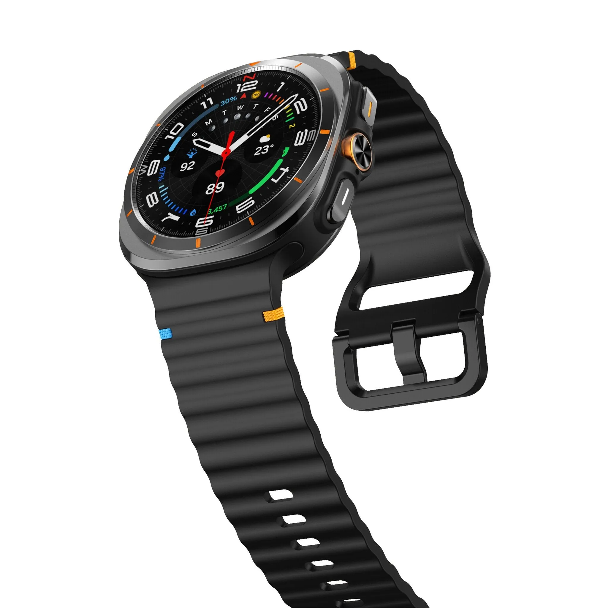 Selling Fast Samsung Galaxy Watch Ultra Wave Silicone Strap (Black)  Limited Stock!