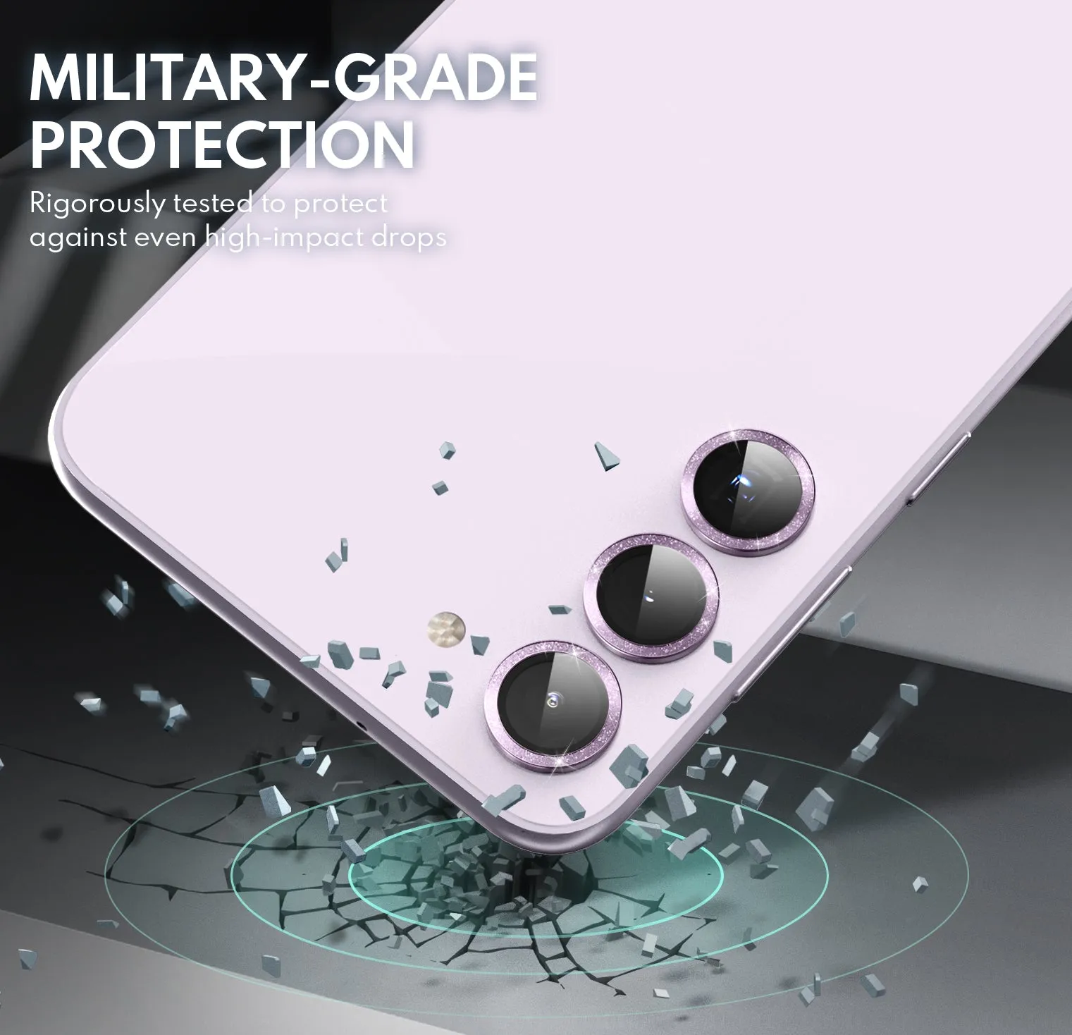 Selling Fast Tempered Glass Camera Lens Protector for Galaxy S23/S23 Plus-Glimmer Purple  Dont Miss Out!