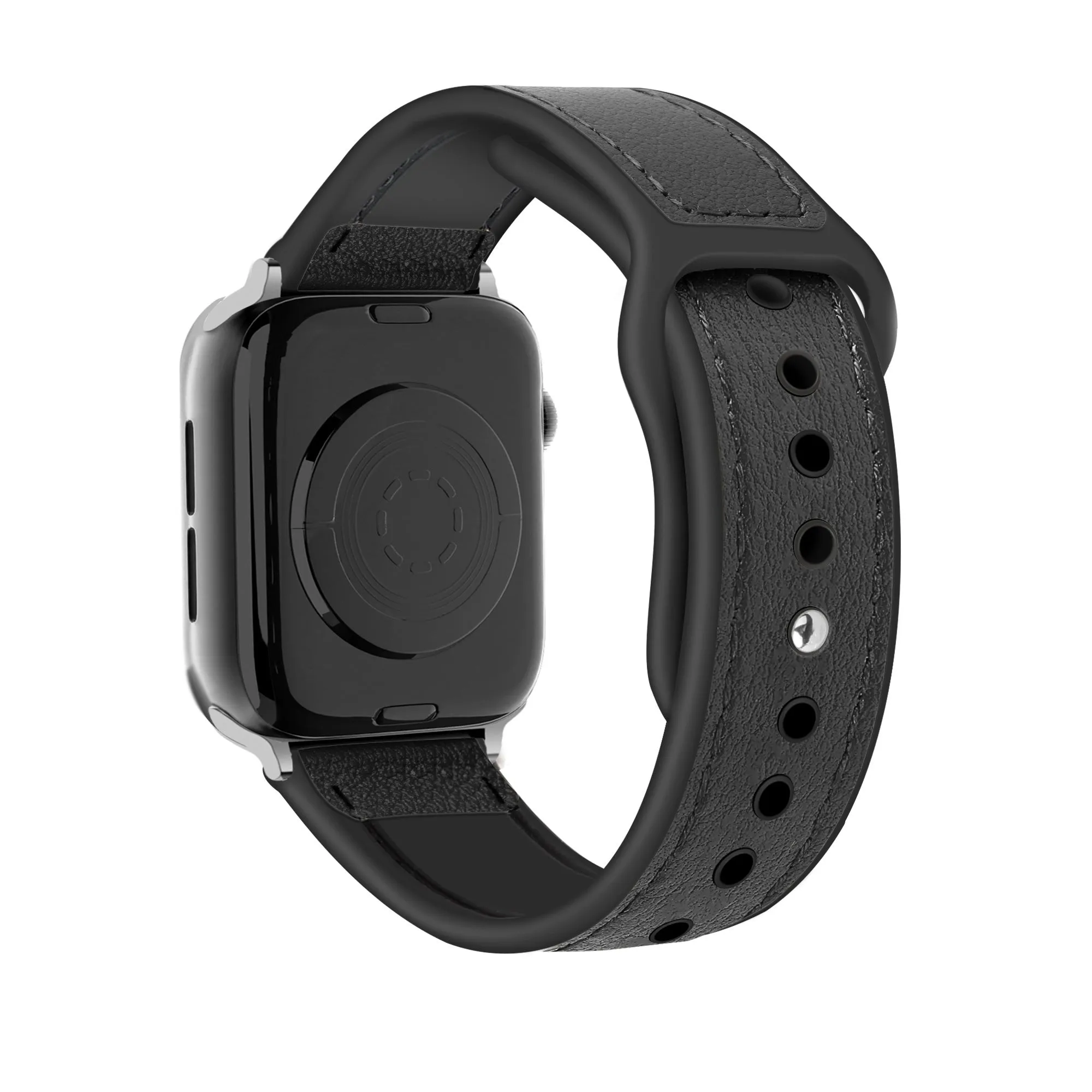 Top Rated Apple Watch Hybrid Leather Strap (Black)  Going Fast!