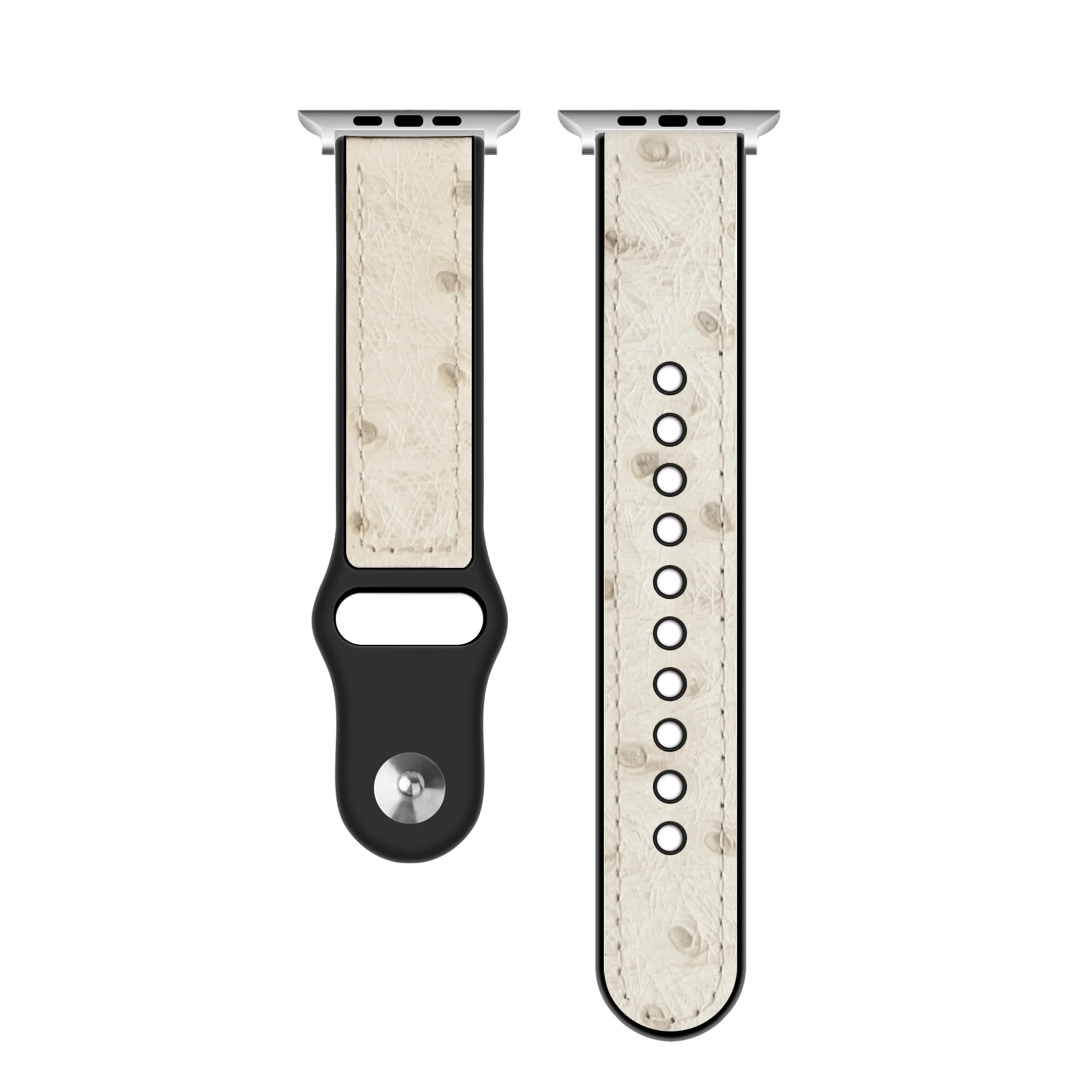 Top Rated Apple Watch Hybrid Leather Strap (Sand White)  Limited Availability!