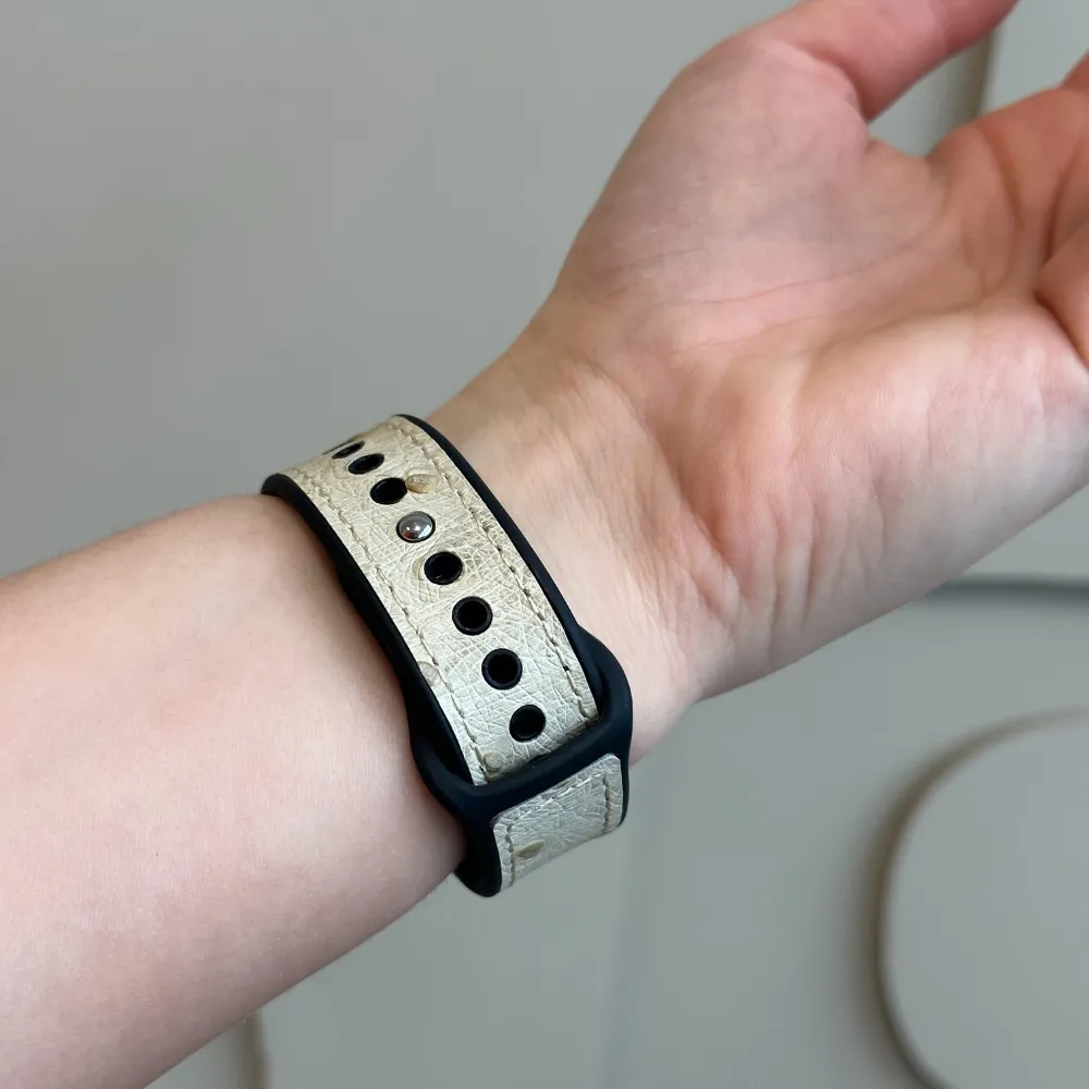 Top Rated Apple Watch Hybrid Leather Strap (Sand White)  Limited Availability!