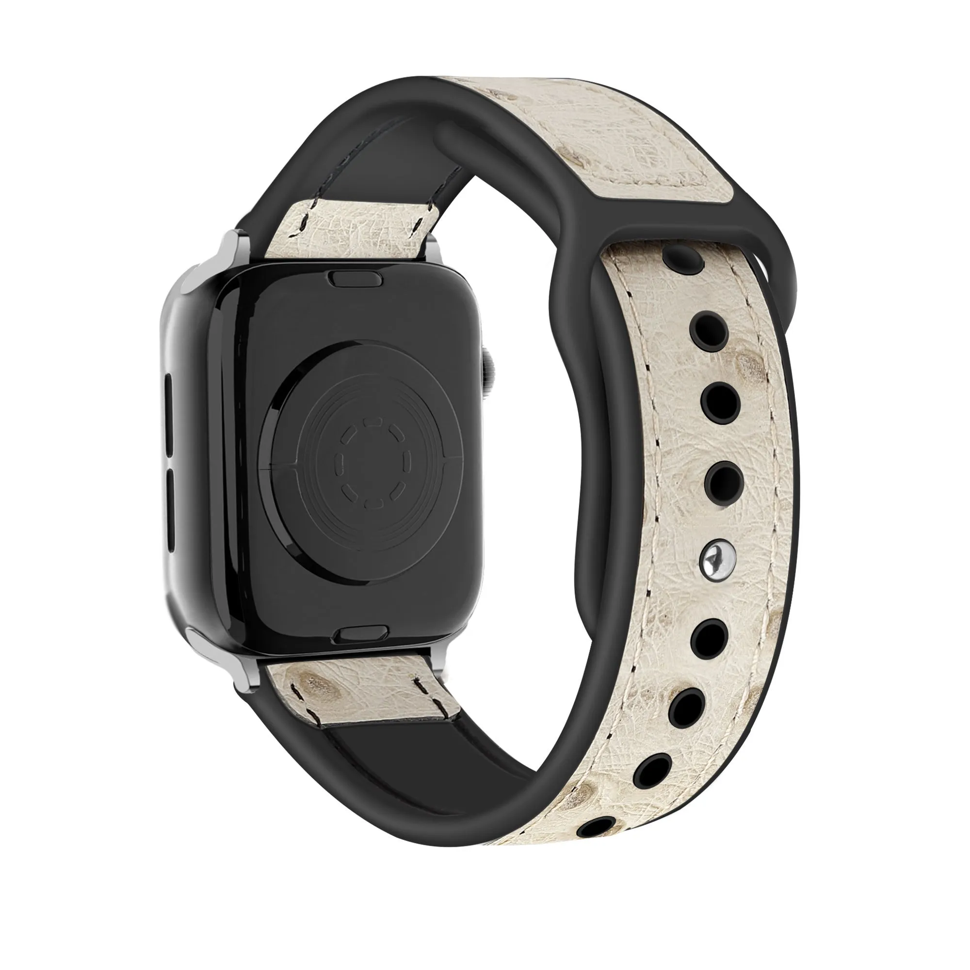 Top Rated Apple Watch Hybrid Leather Strap (Sand White)  Limited Availability!