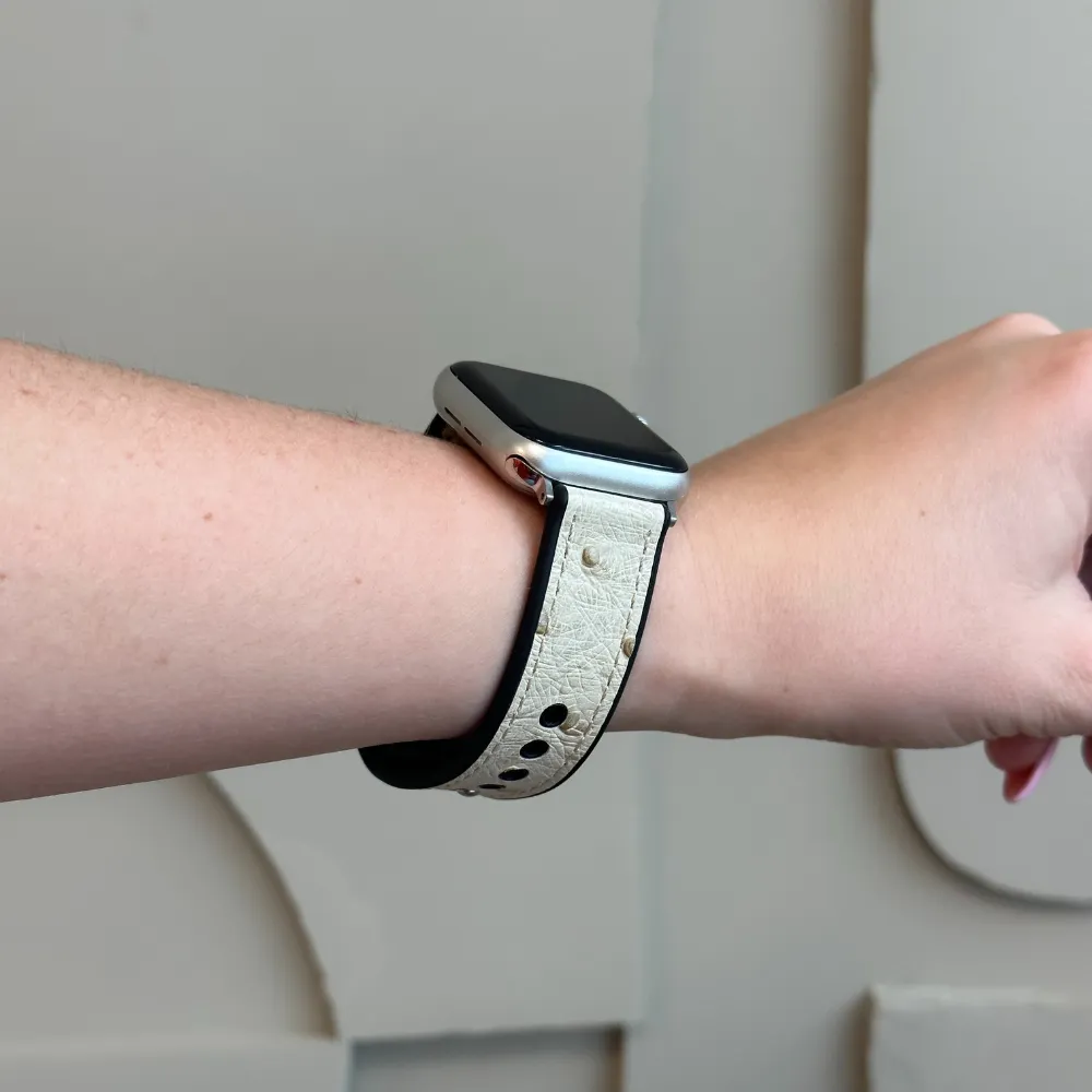 Top Rated Apple Watch Hybrid Leather Strap (Sand White)  Limited Availability!