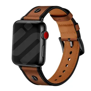 Top Rated Apple Watch Leather Strap with Screw (Dark Brown)  Limited Stock!
