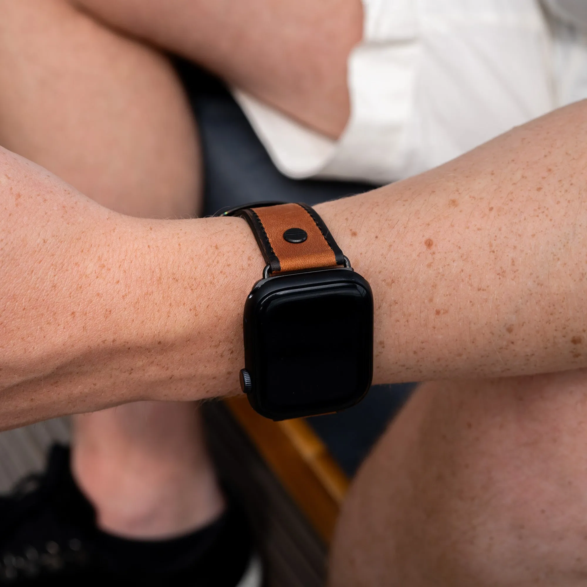 Top Rated Apple Watch Leather Strap with Screw (Dark Brown)  Limited Stock!