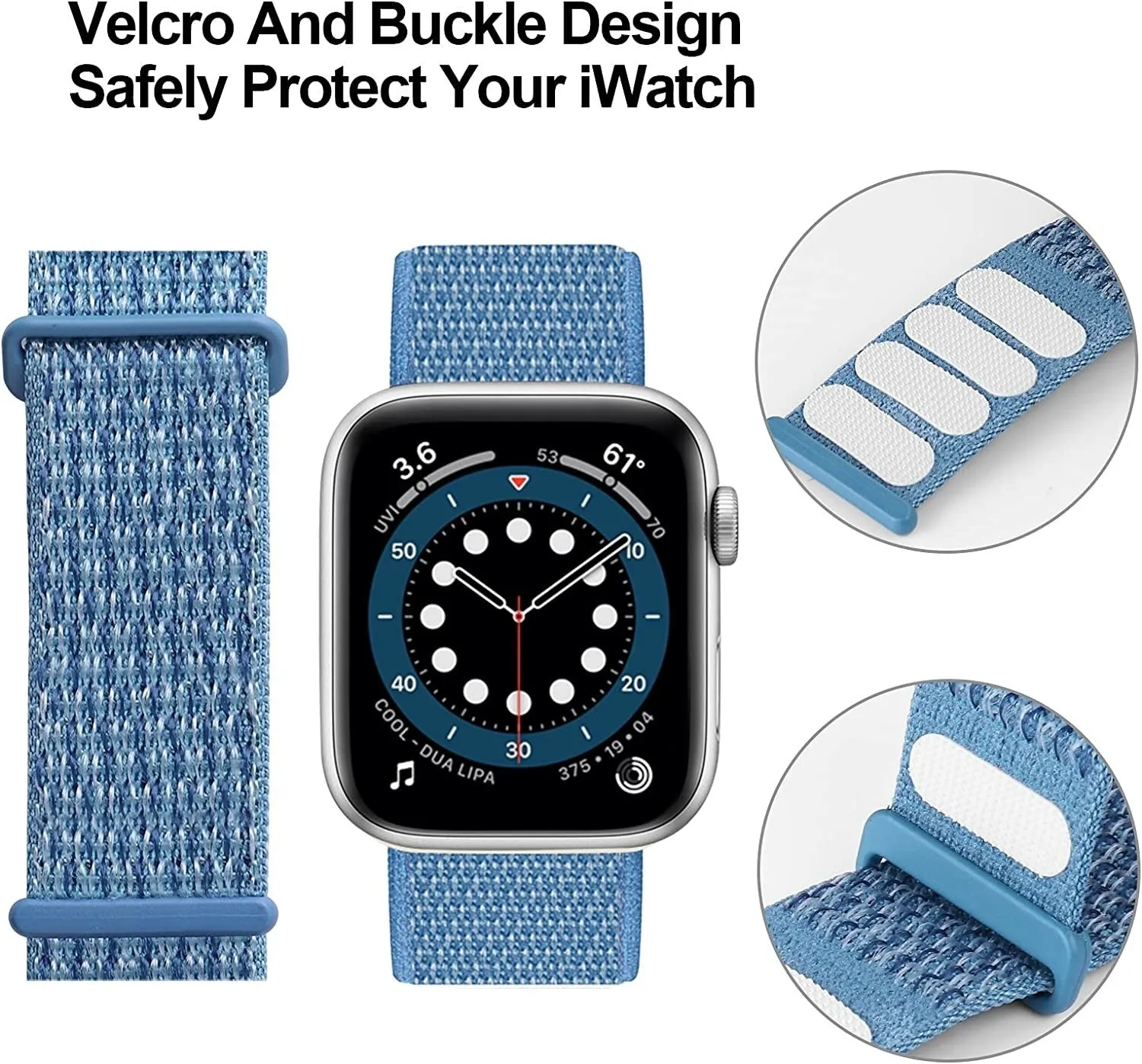 Top Rated Apple Watch Nylon Loop Strap (Blue)  Last Chance!