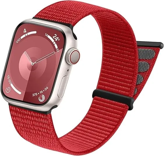 Top Rated Apple Watch Nylon Loop Strap (Red)  Almost Gone!