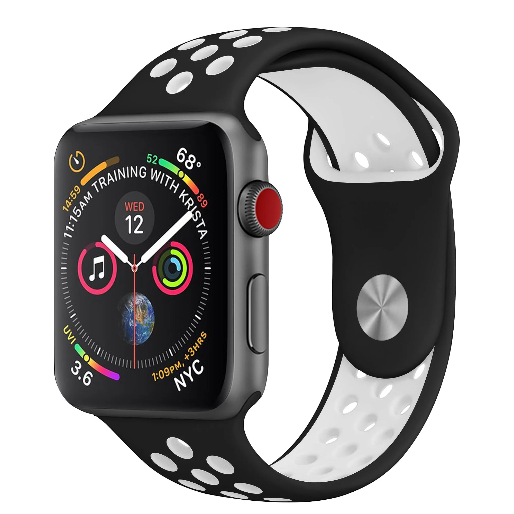 Top Rated Apple Watch Sport Strap   TPU Case (Black/White)  Almost Sold Out!