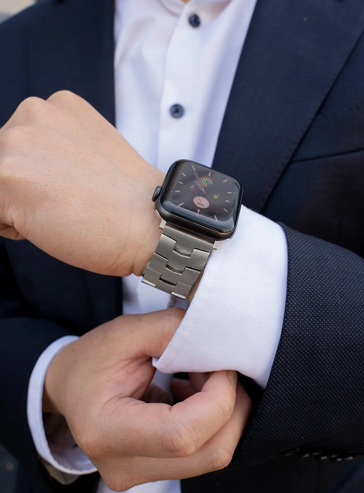 Top Rated Apple Watch Titanium Grain Strap (Silver)  Dont Miss Out!